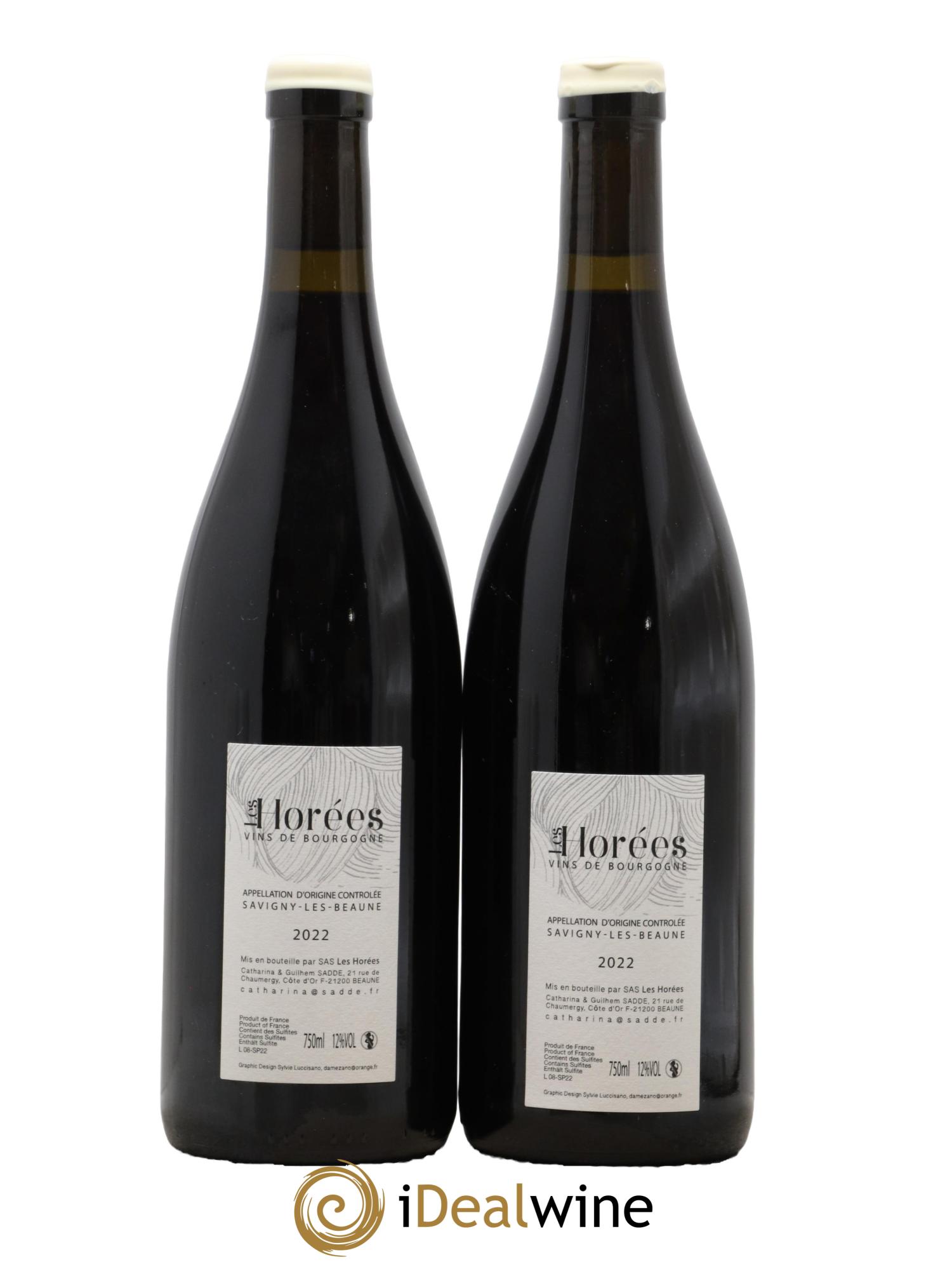 Savigny-lès-Beaune Les Plaisirs et les jours Les Horées  2022 - Lot de 2 bouteilles - 1
