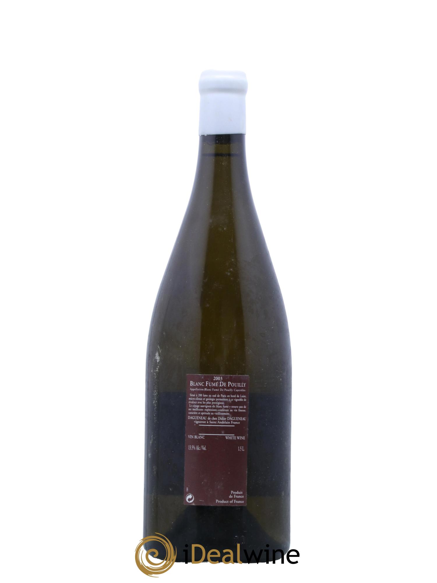 Vin de France (anciennement Pouilly-Fumé) Pur Sang Dagueneau (Domaine Didier - Louis-Benjamin) 2003 - Lot de 1 magnum - 1