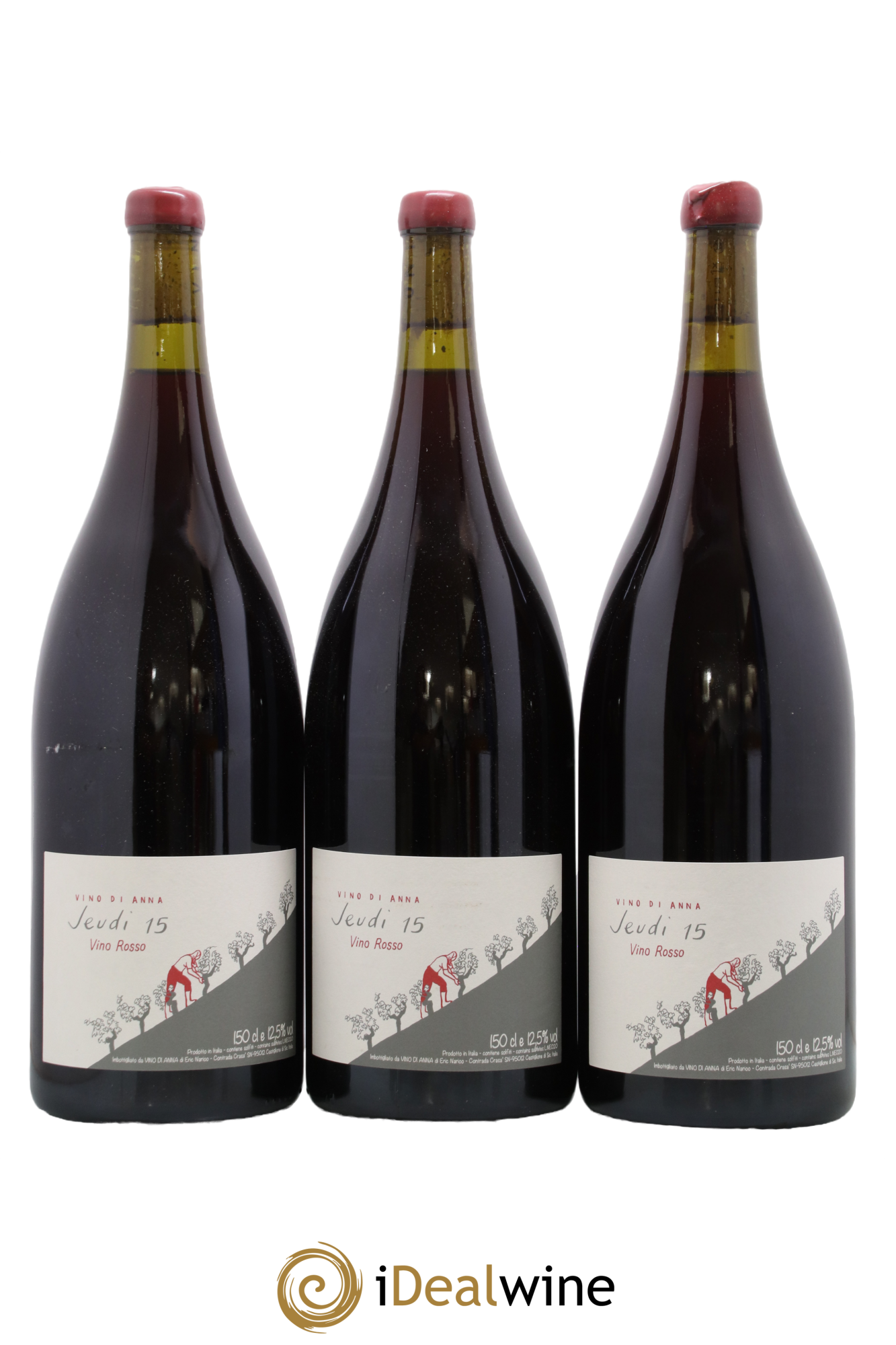 IGT Sicile Vino Rosso Jeudi 15 Vino di Anna 2020 - Lotto di 3 magnum - 0
