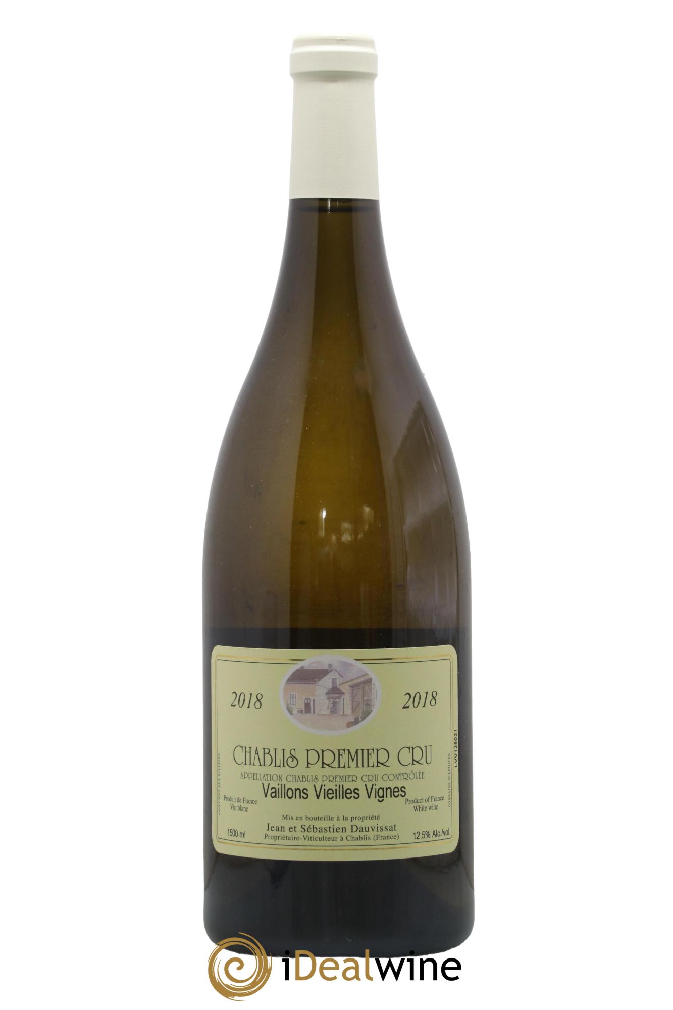 Chablis 1er Cru Vaillons Jean Dauvissat  (Domaine) Vieilles Vignes 2018 - Posten von 1 Magnum - 0