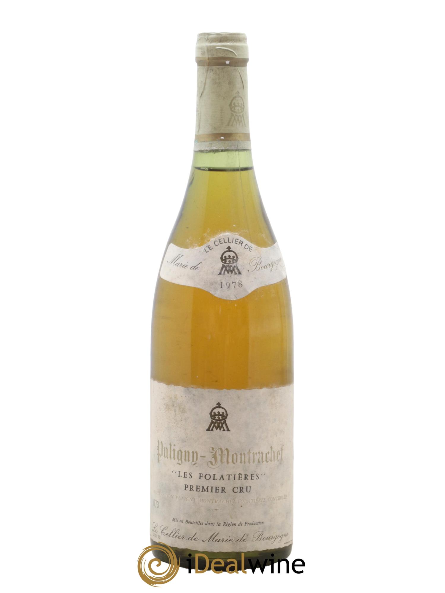 Puligny-Montrachet 1er Cru Les Folatieres Celliers Marie De Bourgogne 1978 - Lot de 1 bouteille - 0