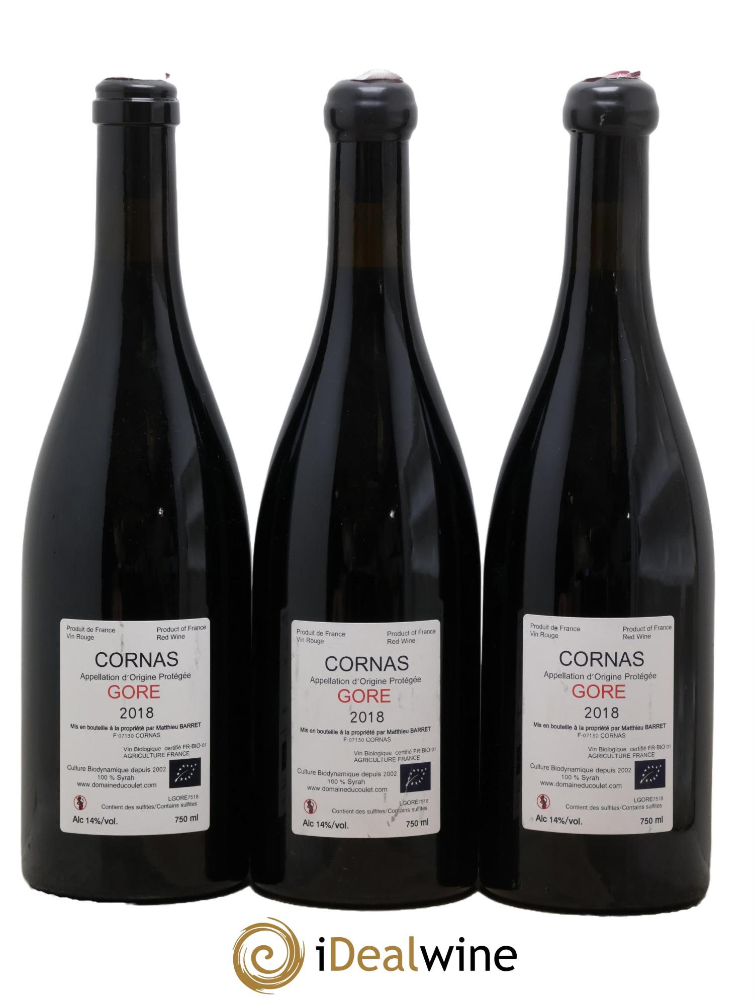 Cornas Gore Coulet (Domaine du) - Matthieu Barret 2018 - Lot de 3 bouteilles - 1