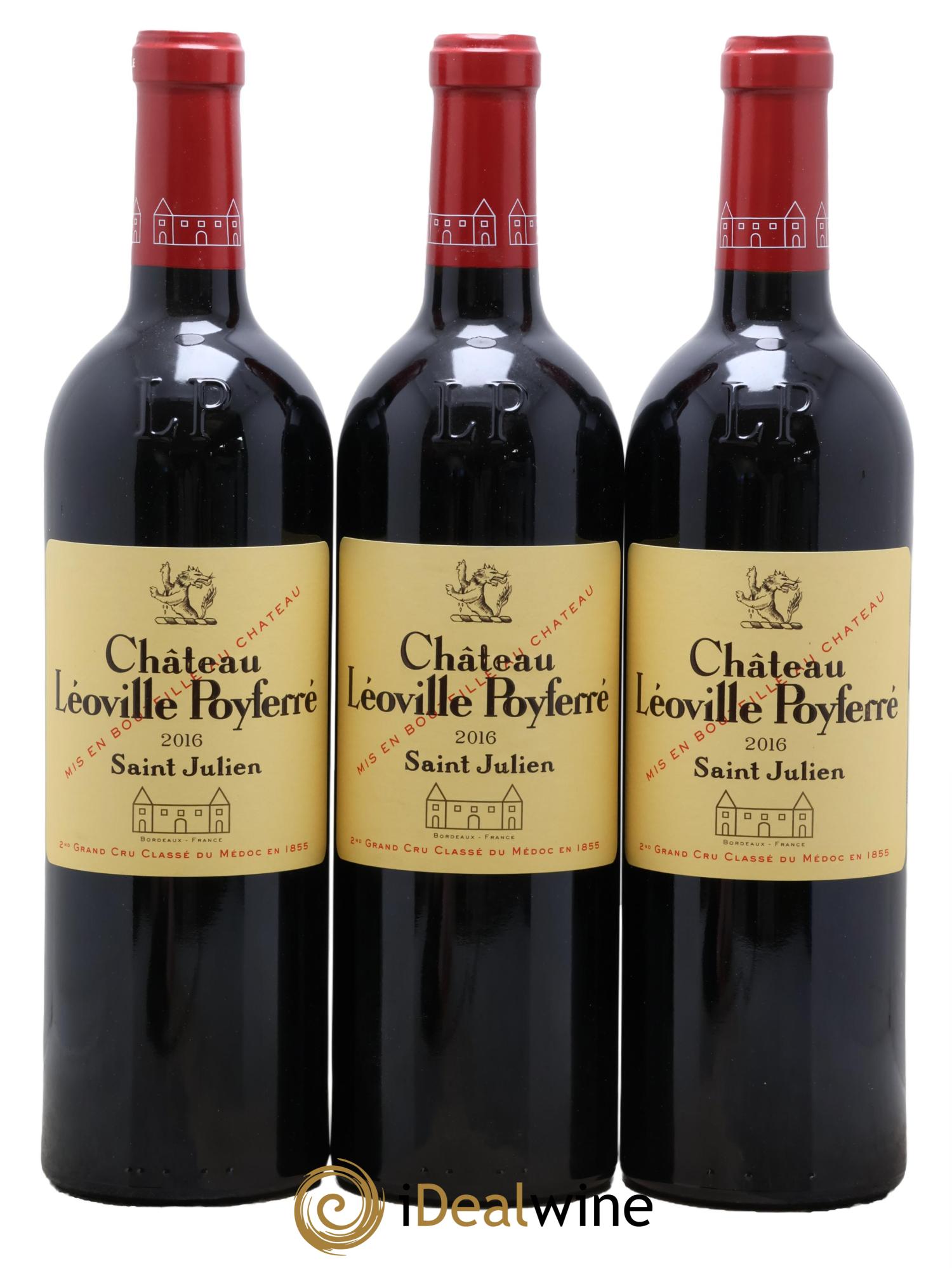 Château Léoville Poyferré 2ème Grand Cru Classé  2016 - Posten von 3 Flaschen - 0