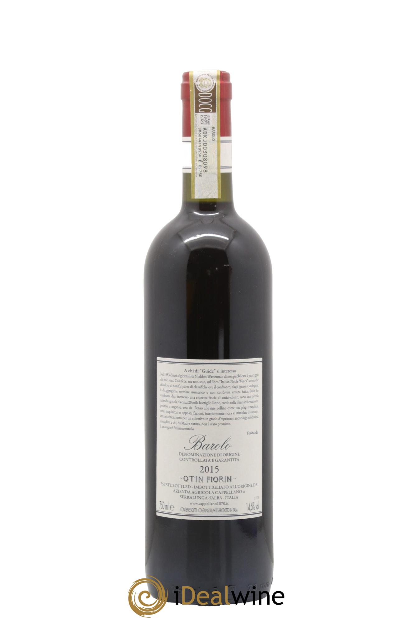 Barolo DOCG Pié Franco Cappellano 2015 - Lot of 1 bottle - 1