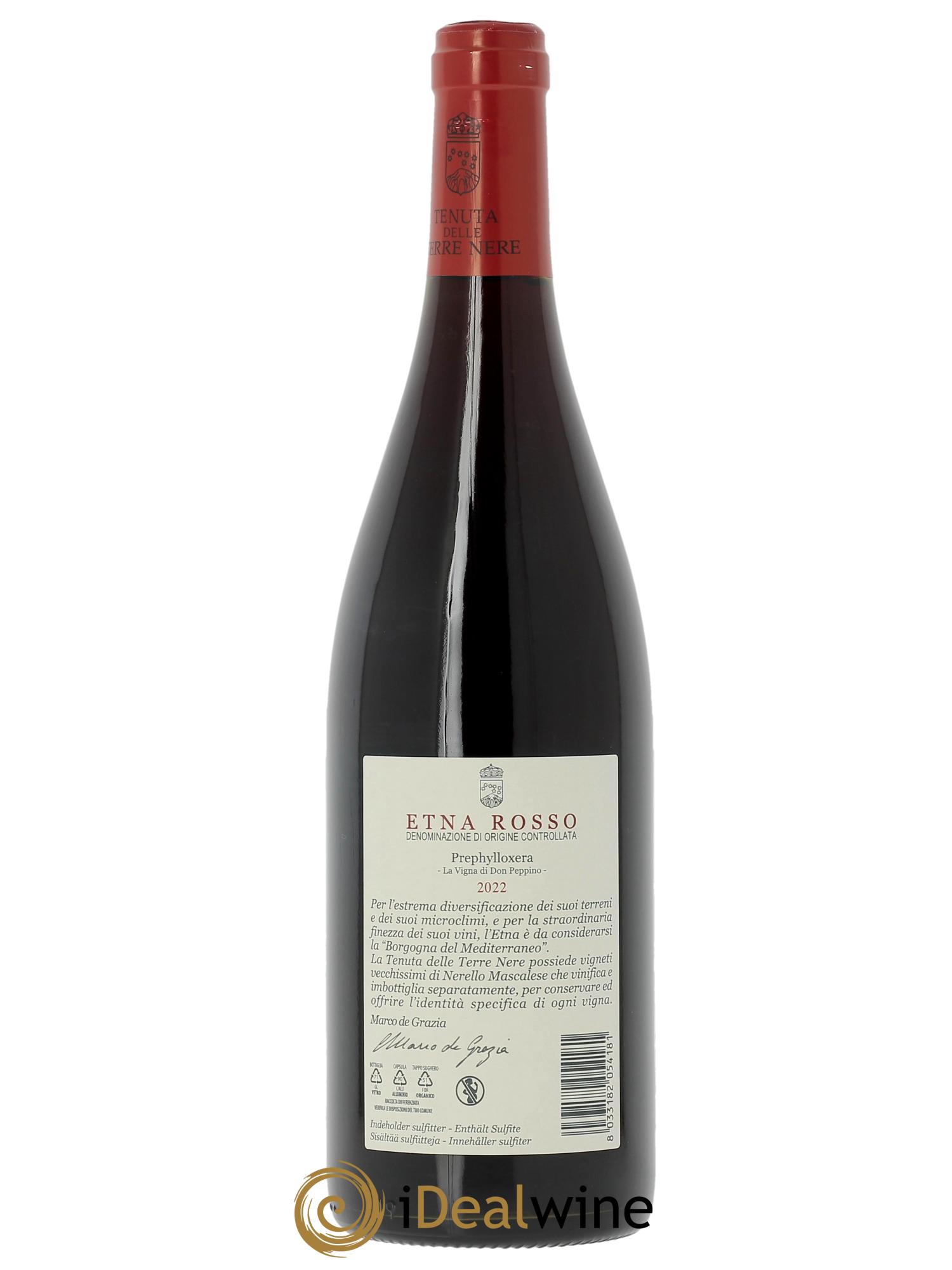Etna Rosso Tenuta delle Terre Nere DOC Prephylloxera La Vigna di Don Peppino 2022 - Lot of 1 bottle - 1