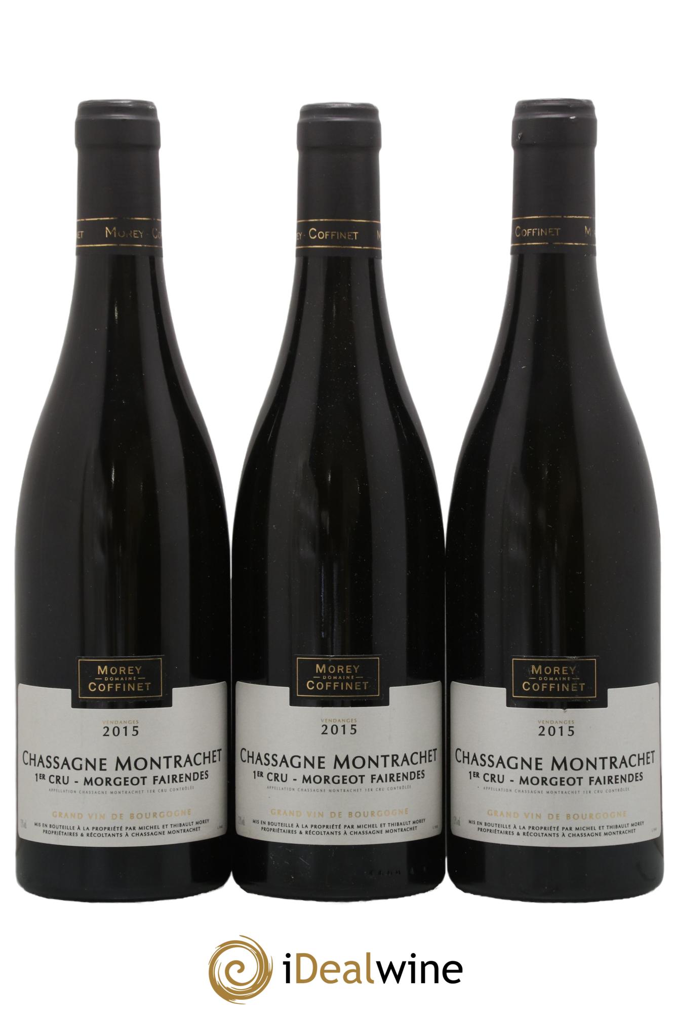 Chassagne-Montrachet 1er Cru Morgeot Fairendes Morey-Coffinet (Domaine) 2015 - Lot of 3 bottles - 0