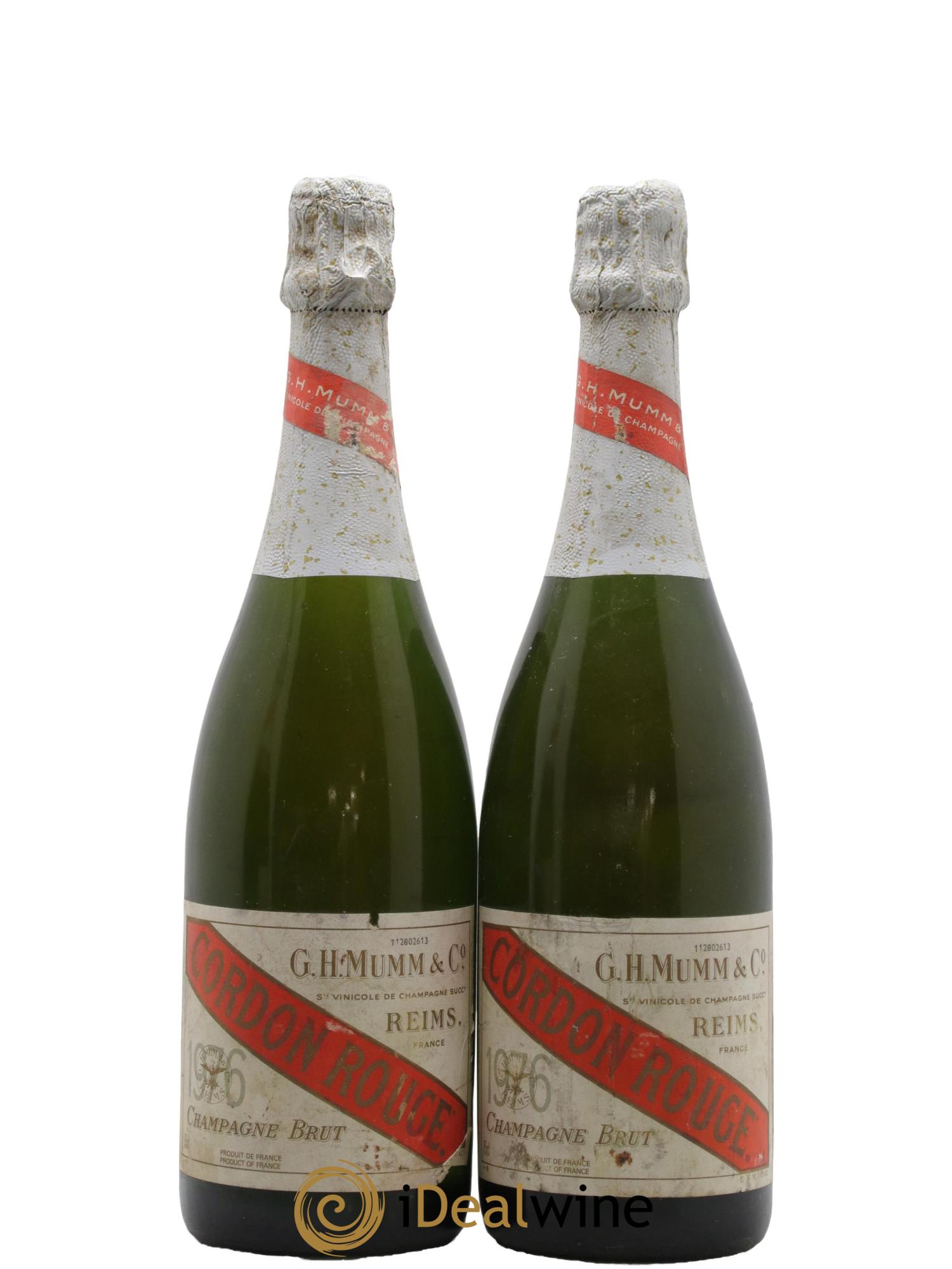 Cordon Rouge Mumm 1976 - Posten von 2 Flaschen - 0