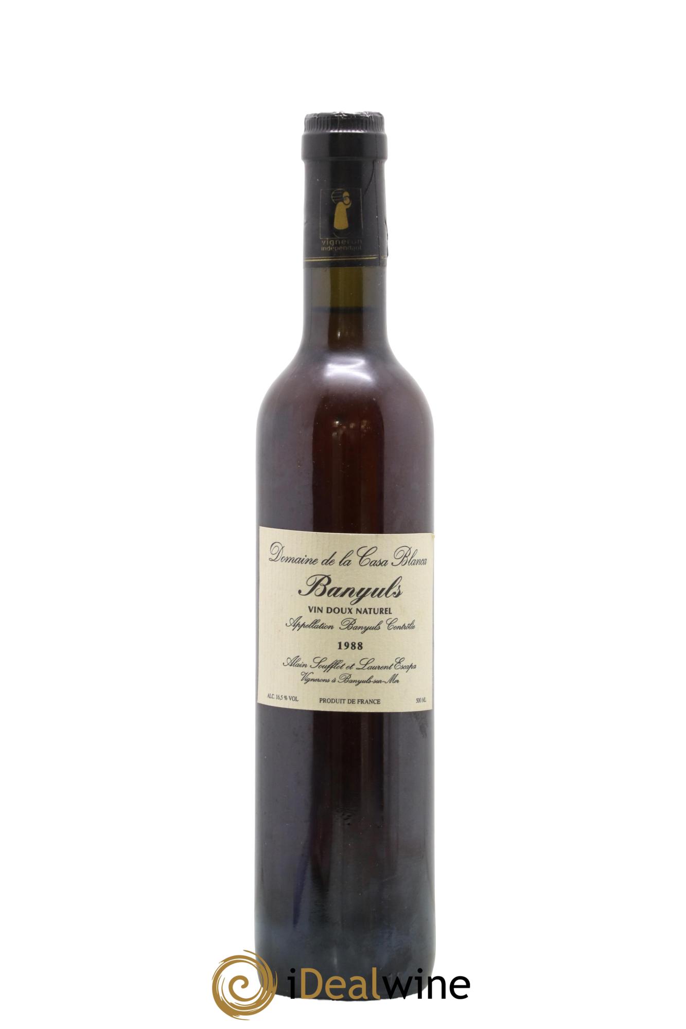 Banyuls Domaine de la Casa Blanca 1988 - Lot de 1 format 50cl - 0
