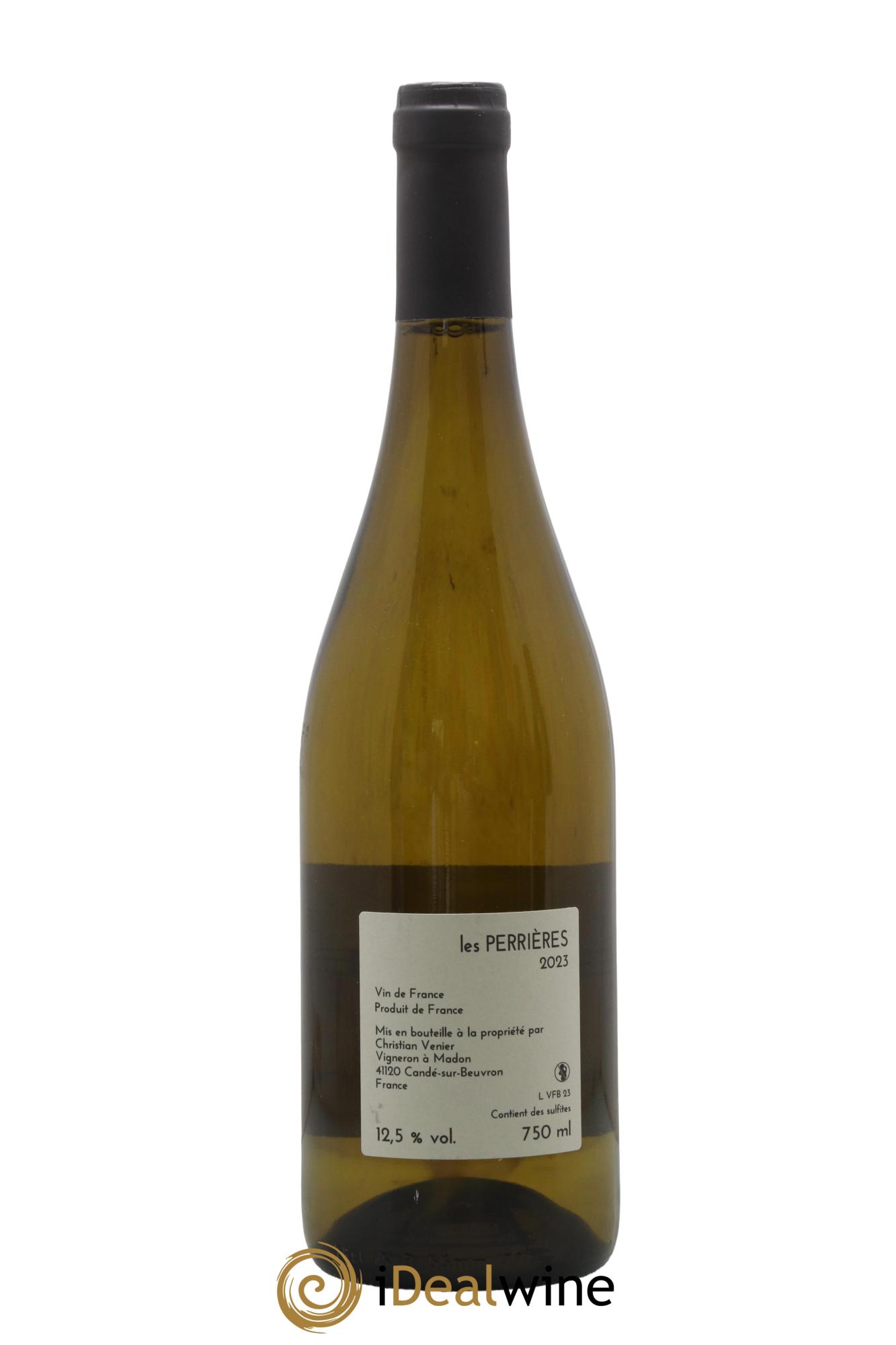 Vin de France Les Perrières Christian Venier 2023 - Lot de 1 bouteille - 1