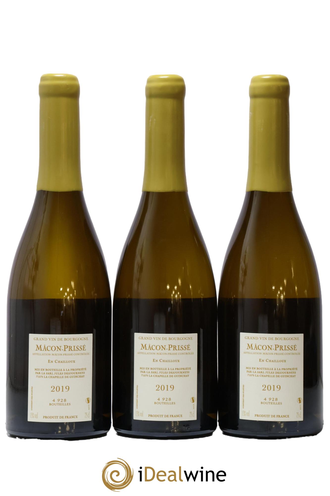 Mâcon-Prissé En Chailloux Jules Desjourneys 2019 - Lot de 3 bouteilles - 1