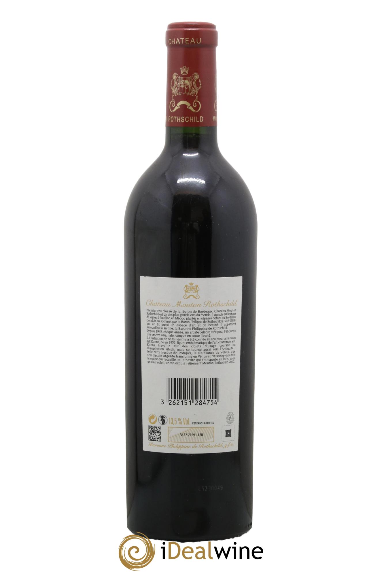 Château Mouton Rothschild 1er Grand Cru Classé 2010 - Lot de 1 bouteille - 1