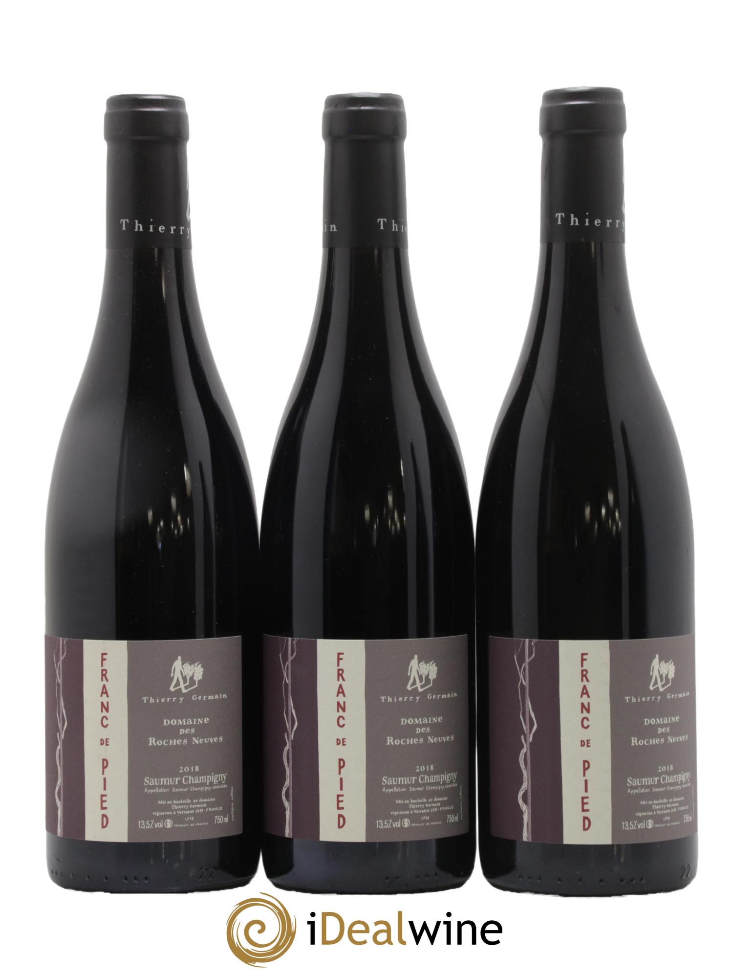 Saumur-Champigny Franc de pied Domaine des Roches Neuves - Thierry Germain 2018 - Lot of 3 bottles - 0