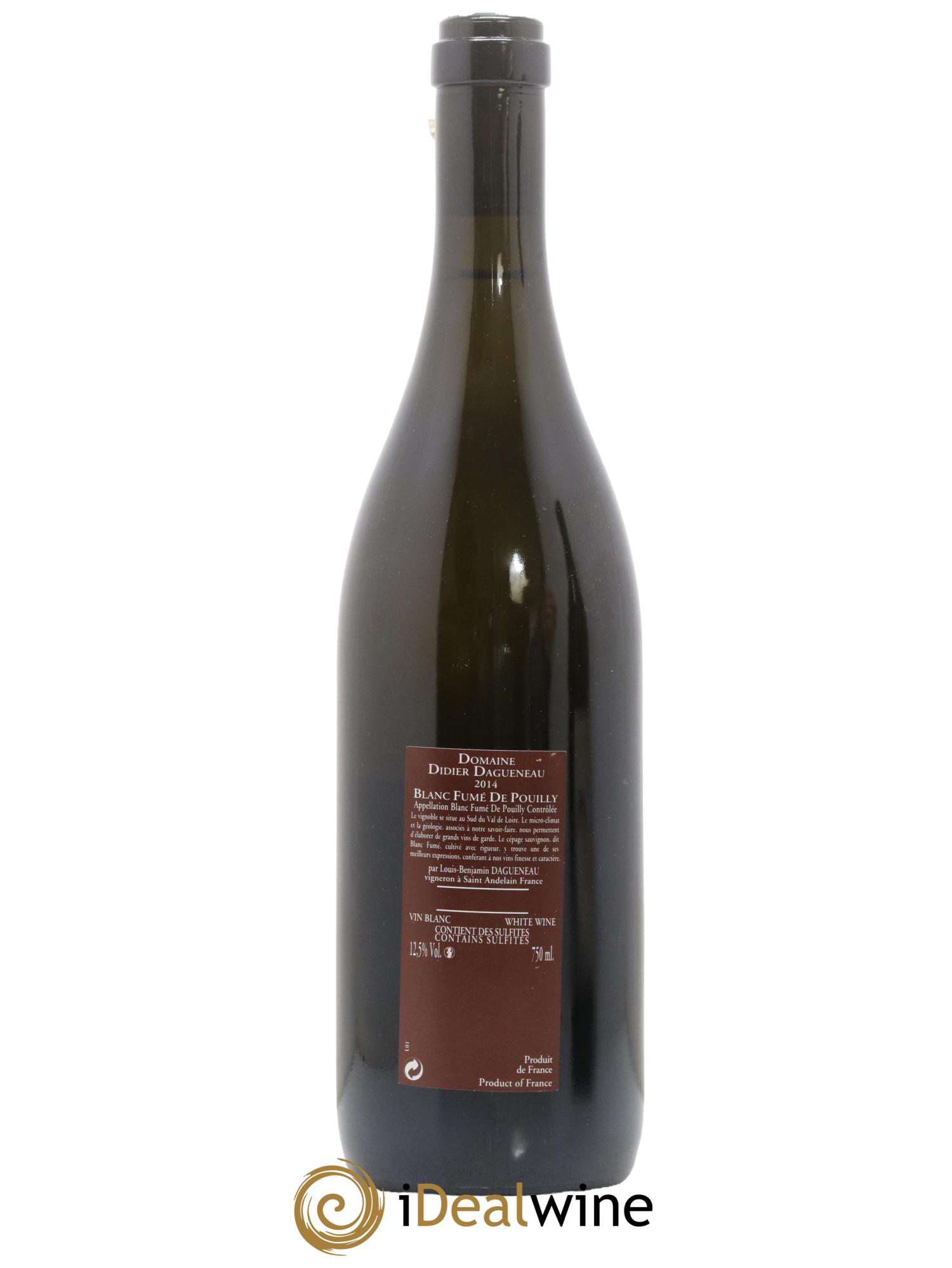 Vin de France (anciennement Pouilly-Fumé) Pur Sang Dagueneau (Domaine Didier - Louis-Benjamin) 2014 - Lot de 1 bouteille - 1
