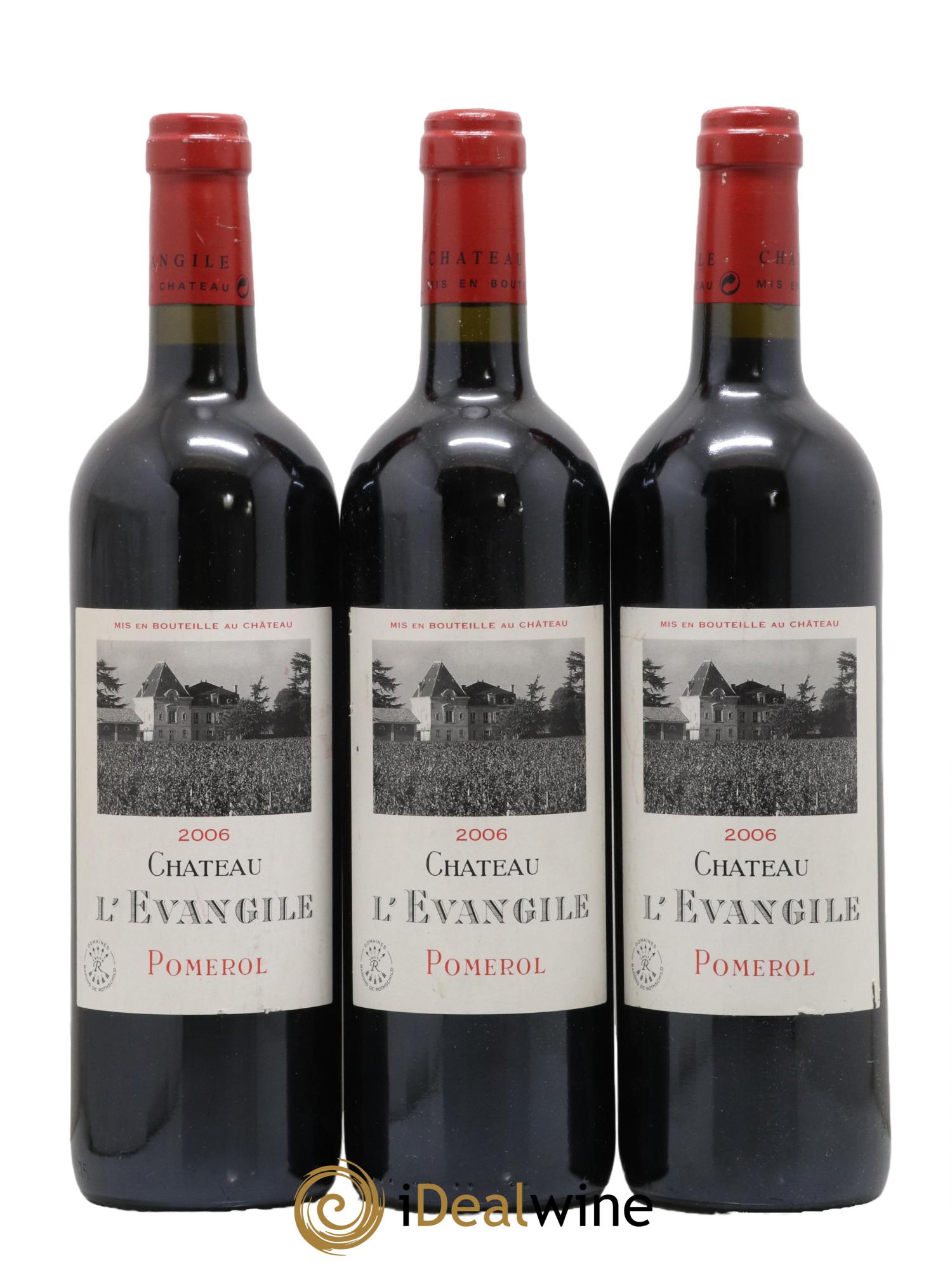 Château l' Évangile 2006 - Lot de 3 bouteilles - 0