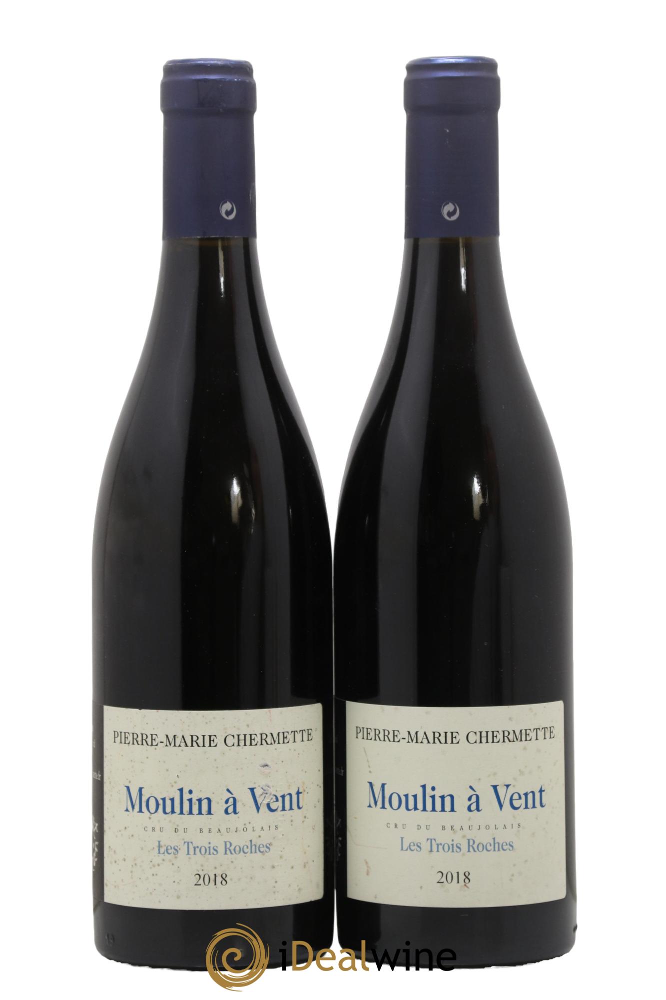 Moulin-à-Vent Les Trois Roches Domaine du Vissoux - P-M. Chermette 2018 - Lot de 2 bouteilles - 0