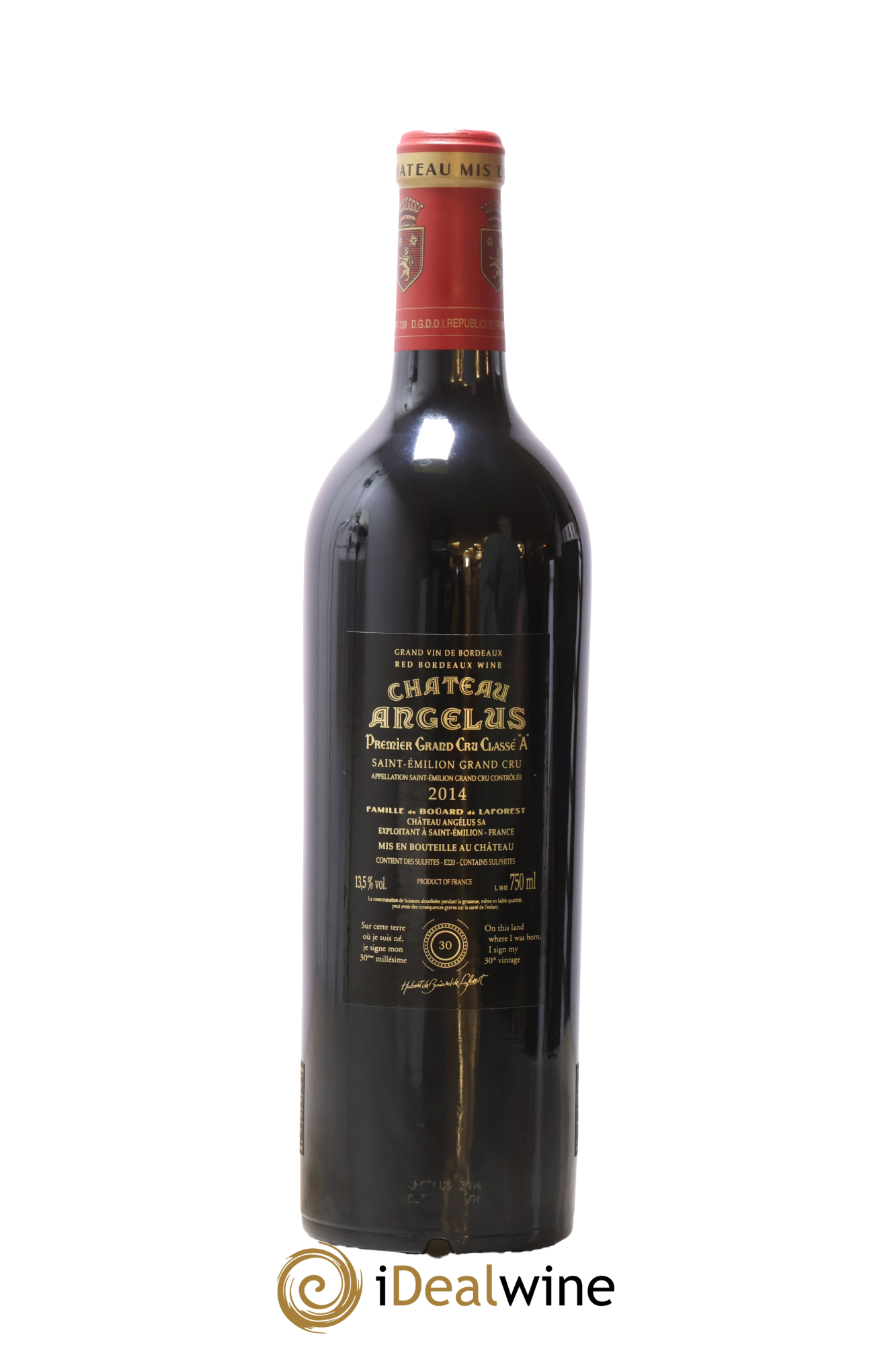 Château Angélus 1er Grand Cru Classé A 2014 - Lot de 1 bouteille - 2