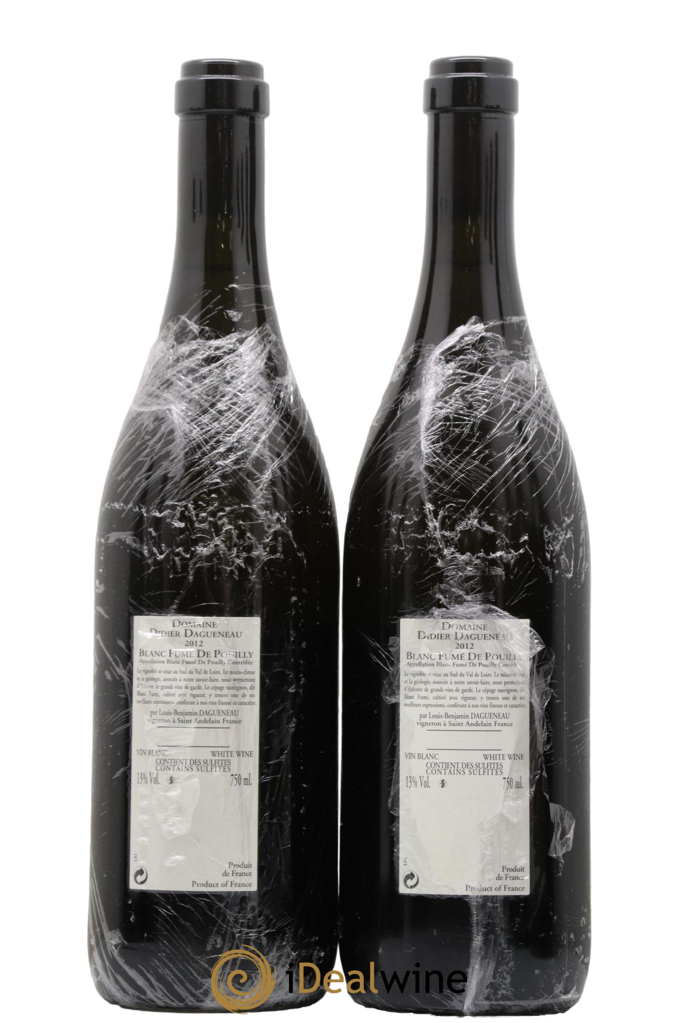 Vin de France (anciennement Pouilly-Fumé) Buisson Renard Dagueneau (Domaine Didier - Louis-Benjamin) 2012 - Lot de 2 bouteilles - 1