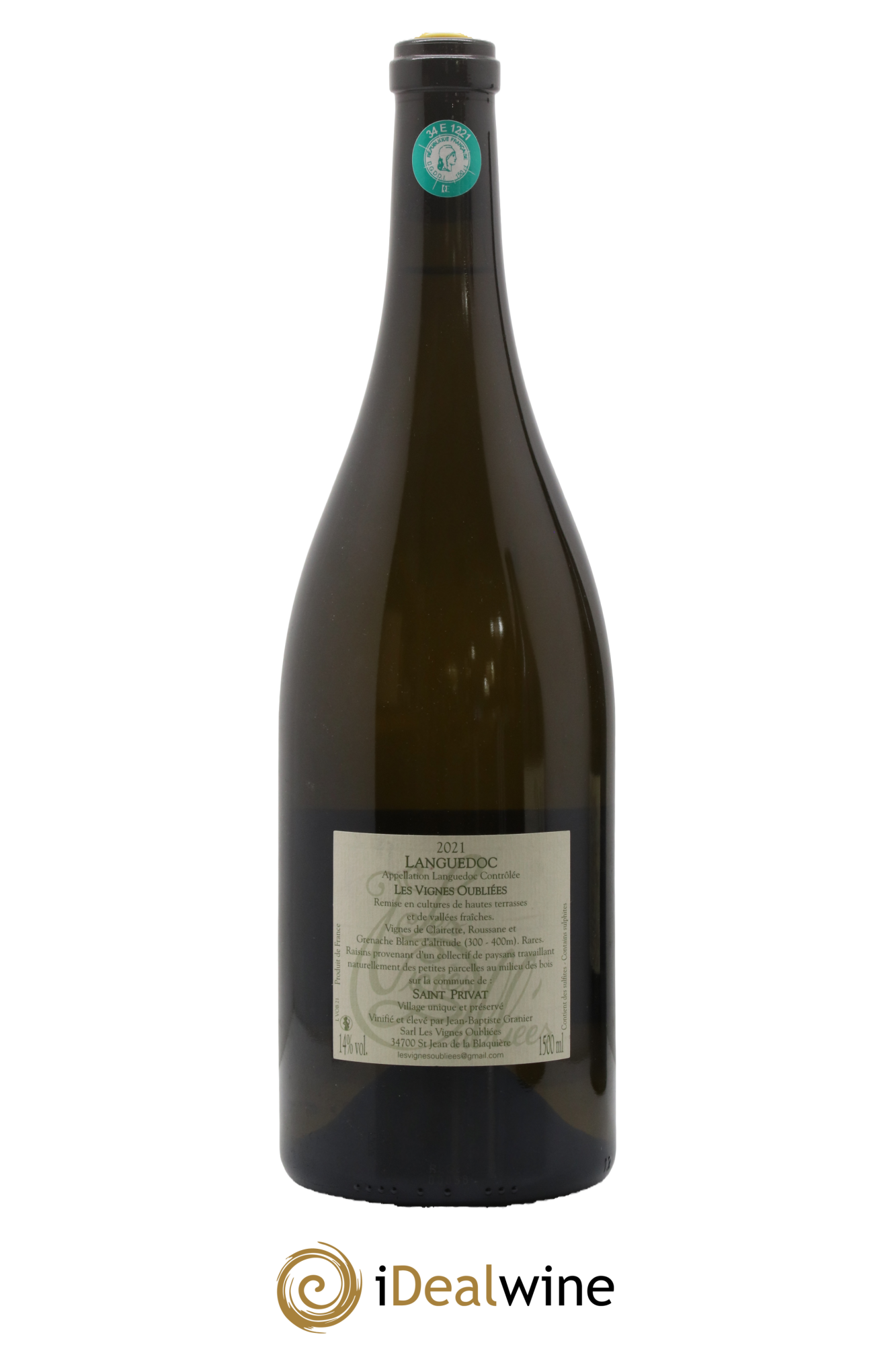 Languedoc Les Vignes Oubliées Jean-Baptiste Granier 2021 - Lot of 1 magnum - 1