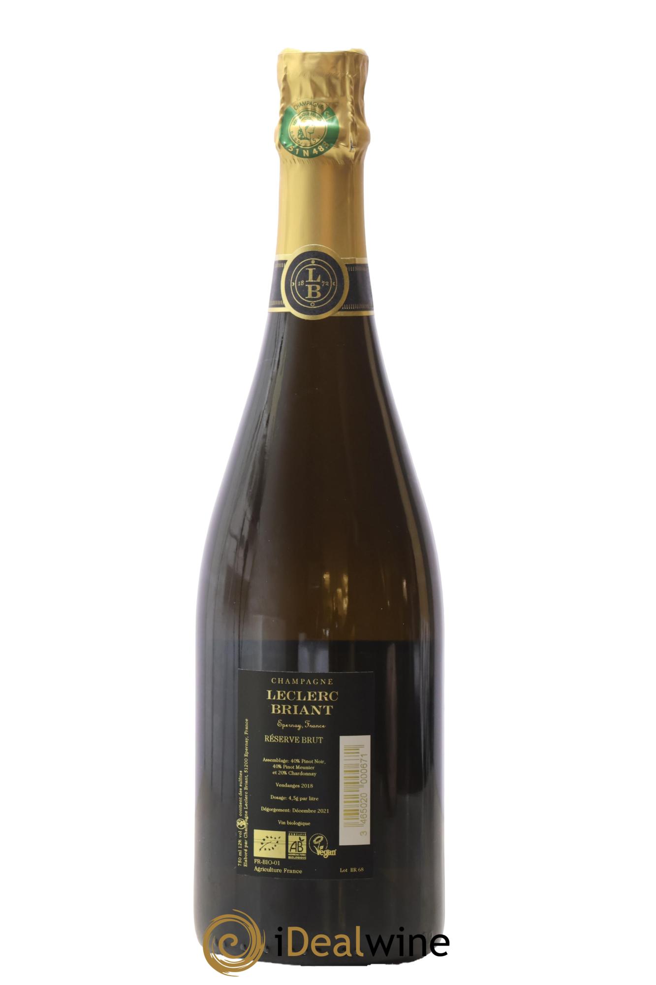 Brut Réserve Leclerc Briant 2018 - Lot de 1 bouteille - 1