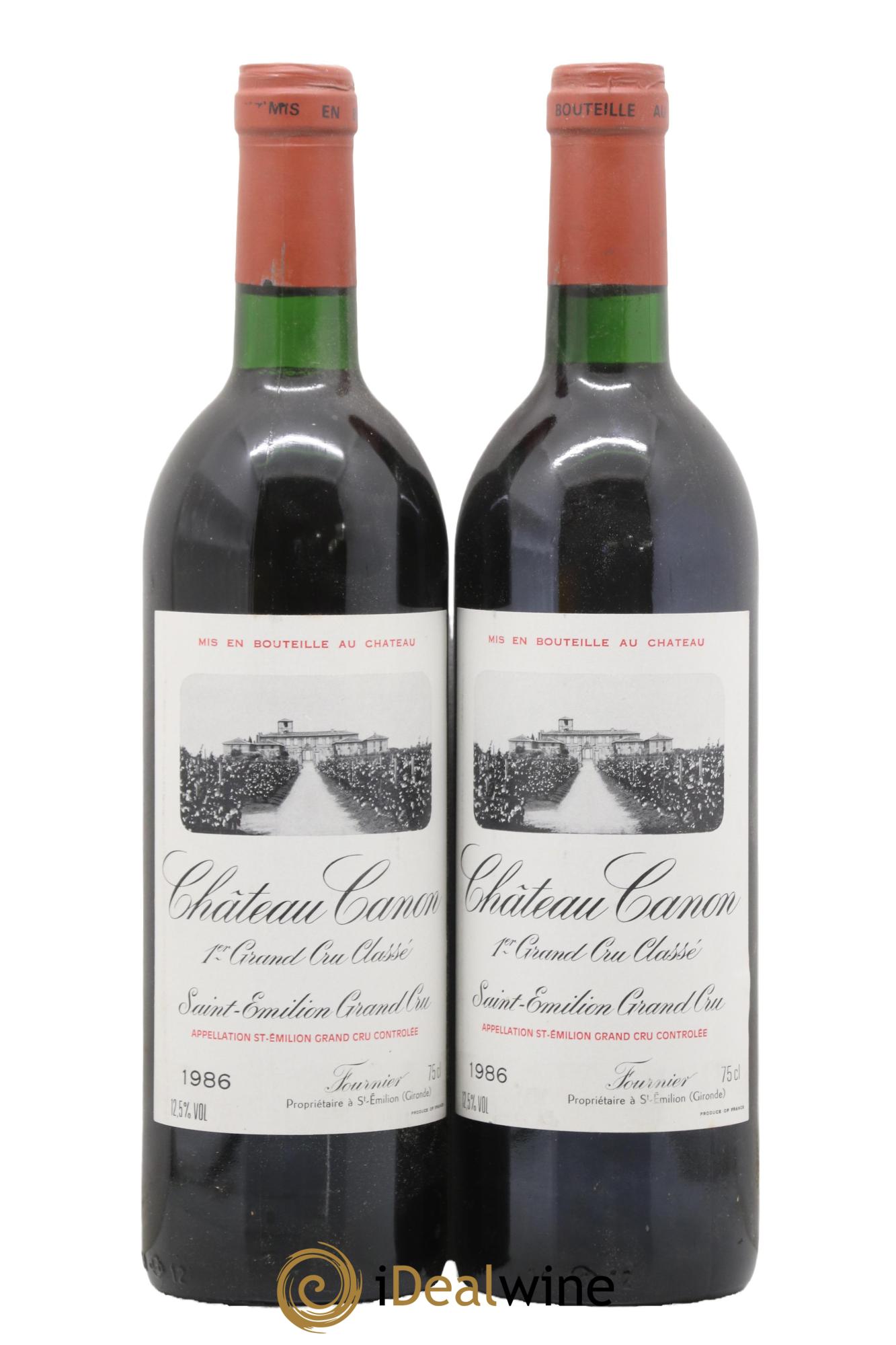 Château Canon 1er Grand Cru Classé B 1986 - Lot de 2 bouteilles - 0