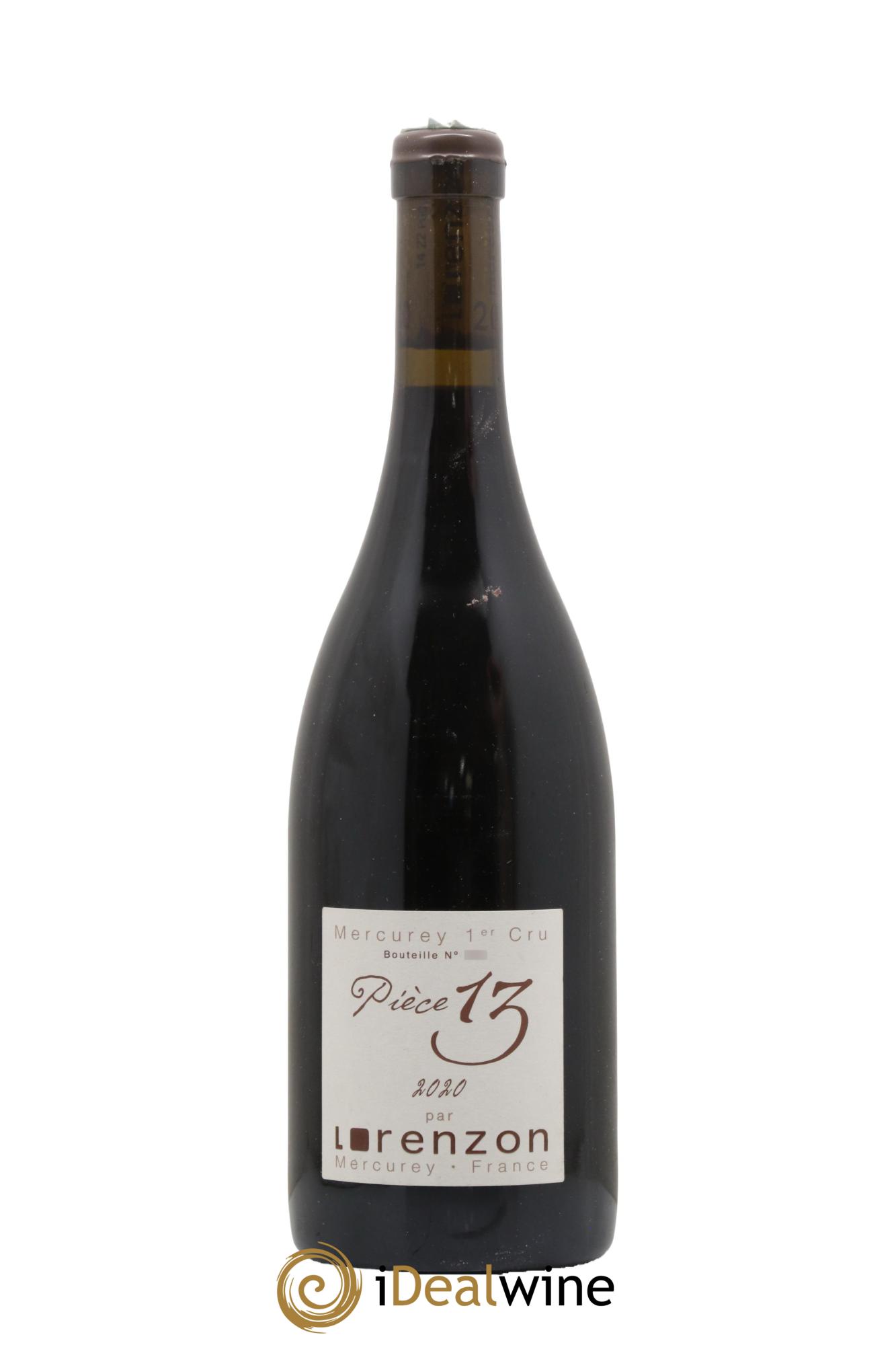 Mercurey 1er Cru Pièce 13 Bruno Lorenzon 2020 - Lot de 1 bouteille - 0