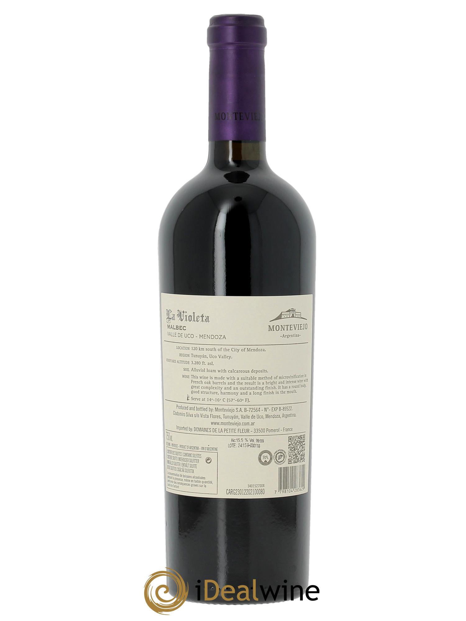 Mendoza La Violeta (CBO a partir de 6 bts) 2015 - Lot de 1 bouteille - 1