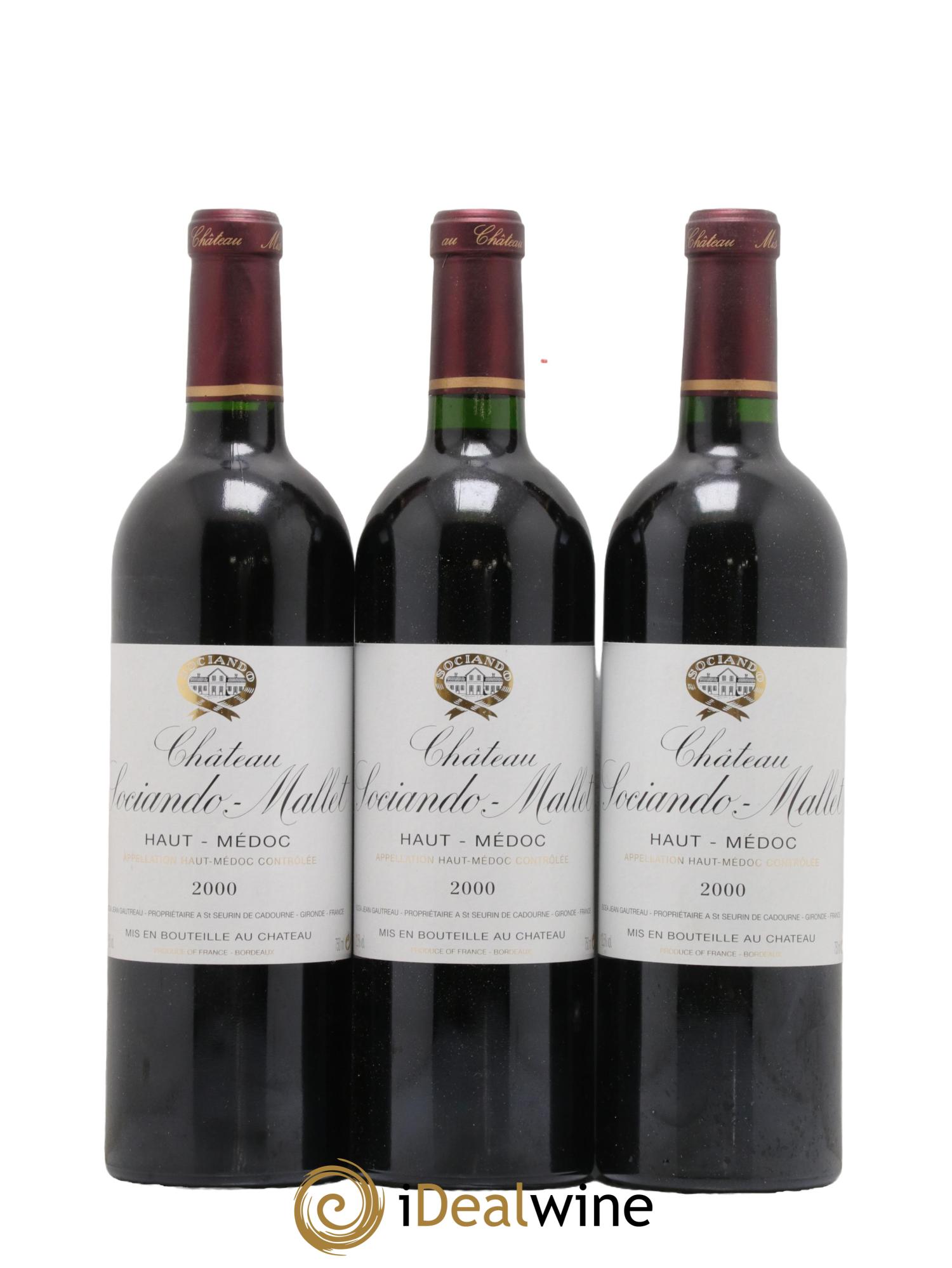 Château Sociando Mallet 2000 - Lot de 12 bouteilles - 2