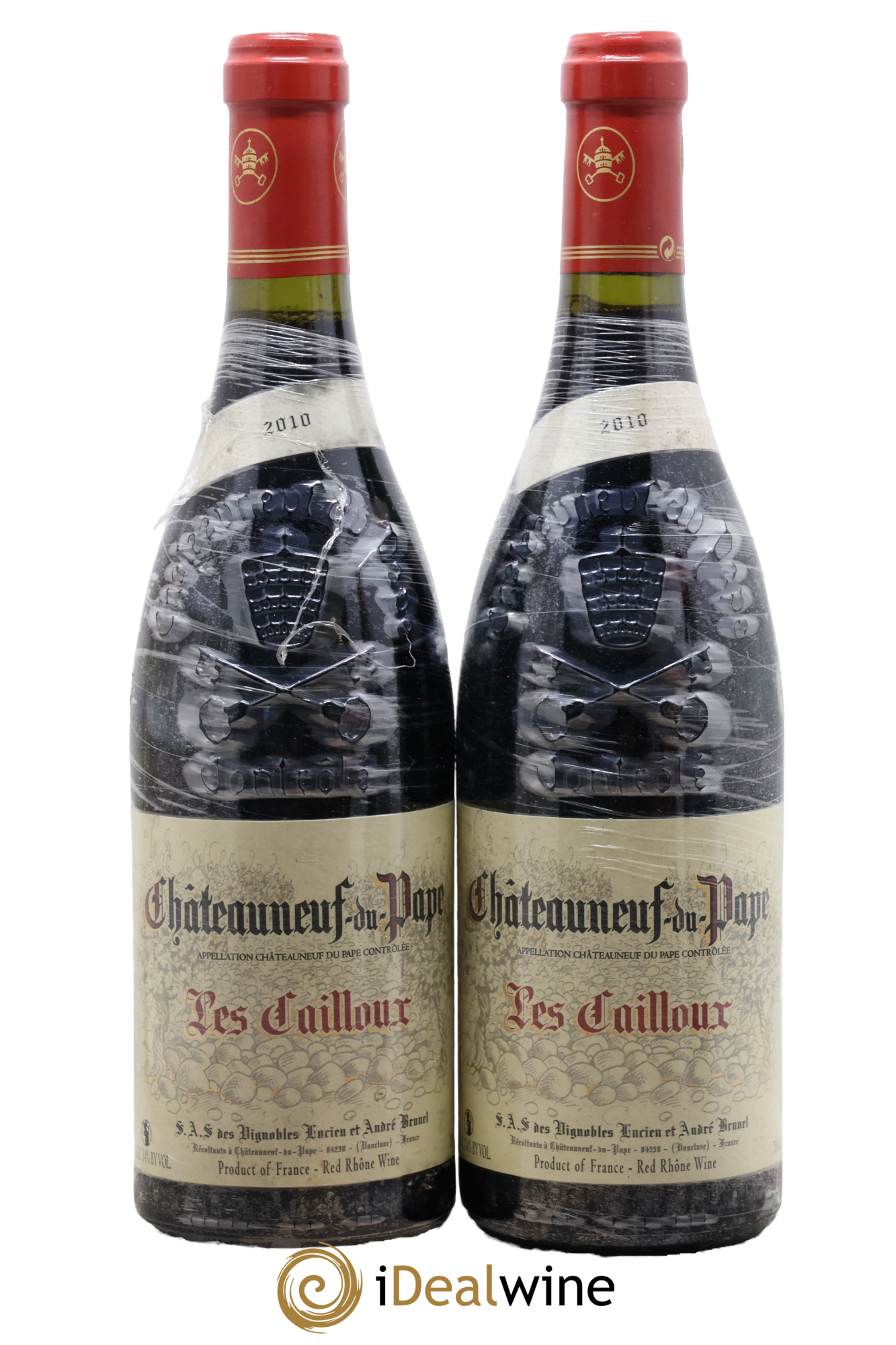 Châteauneuf-du-Pape Les Cailloux André Brunel 2010 - Lot of 2 bottles - 0