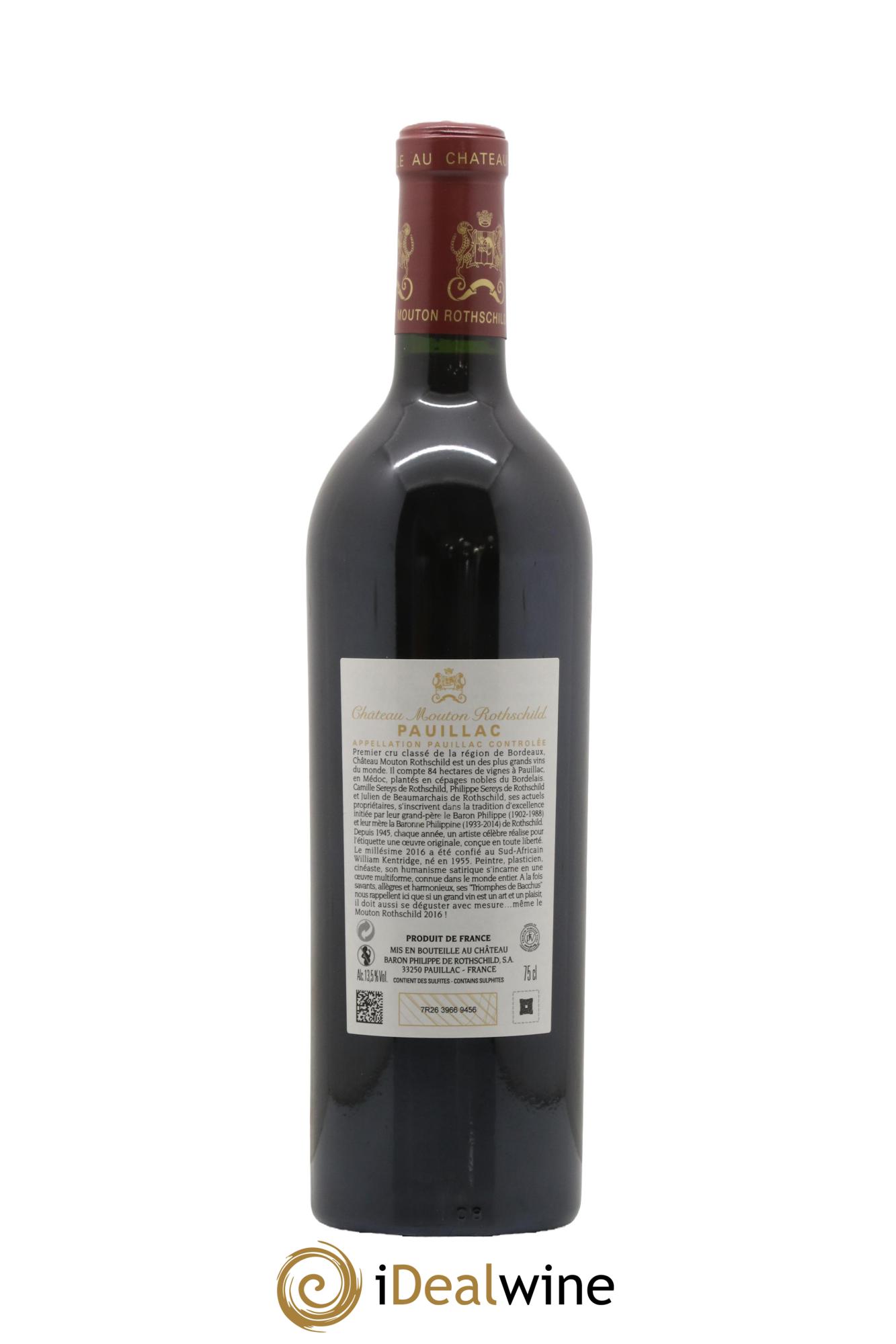 Château Mouton Rothschild 1er Grand Cru Classé 2016 - Lot de 1 bouteille - 2
