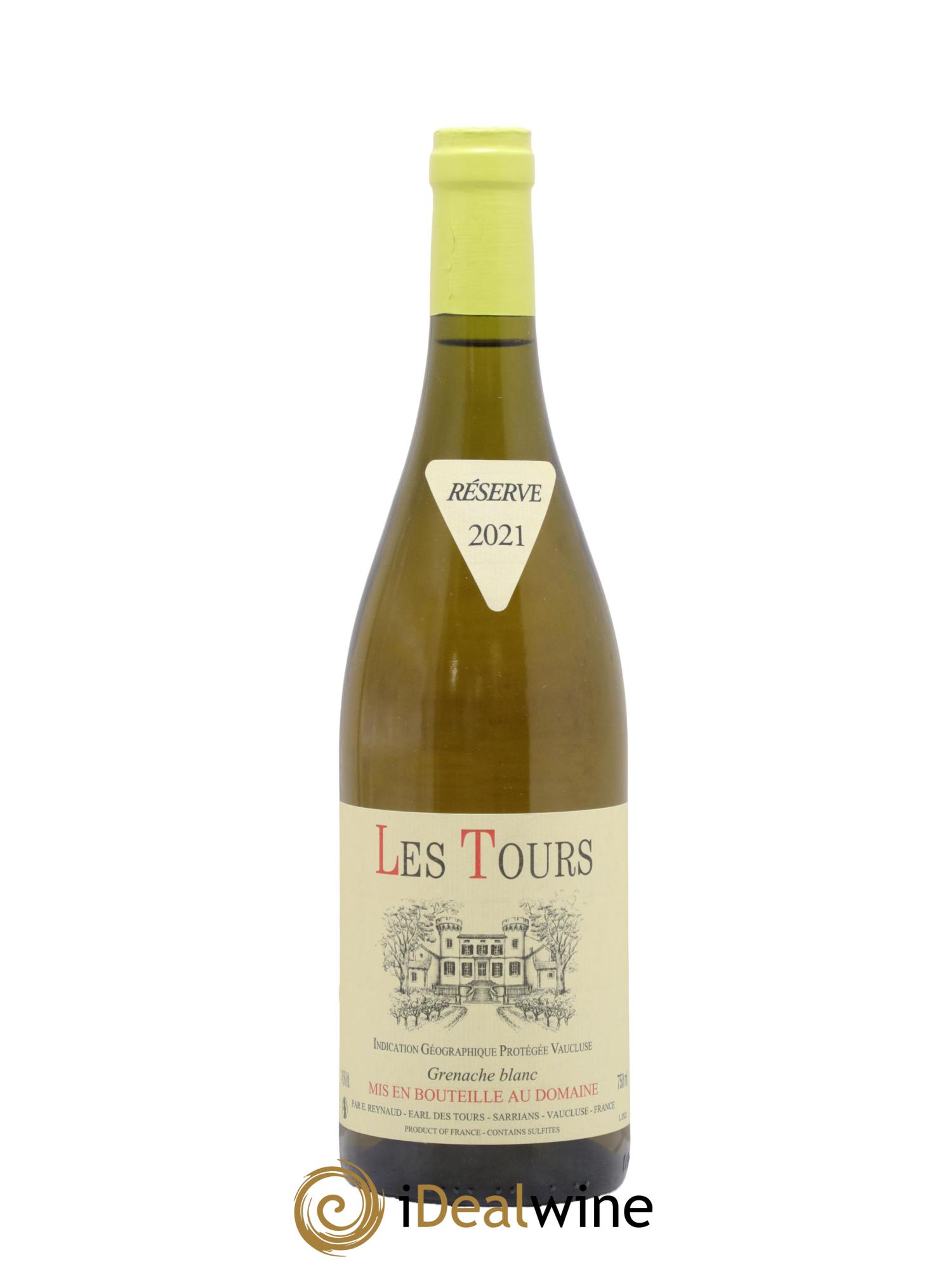 IGP Vaucluse (Vin de Pays de Vaucluse) Les Tours Grenache Blanc Emmanuel Reynaud 2021 - Lot of 1 bottle - 0