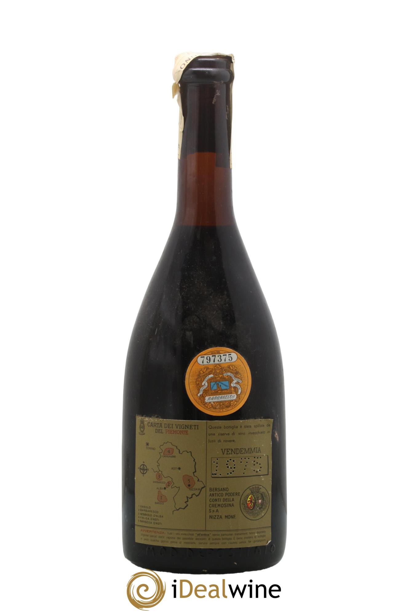 Barbaresco DOCG Riserva Speciale Bersano 1975 - Lot of 1 bottle - 1