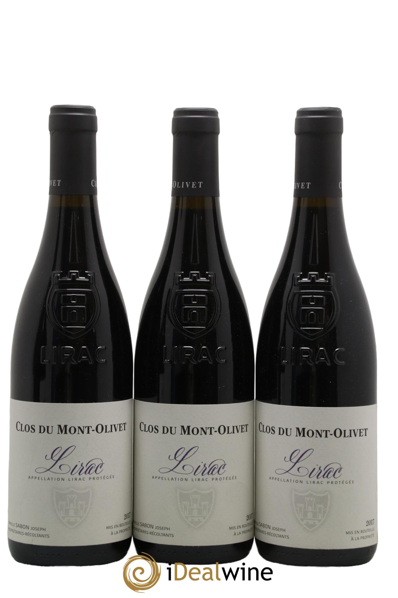Lirac Clos du Mont-Olivet 2017 - Lot de 3 bouteilles - 0