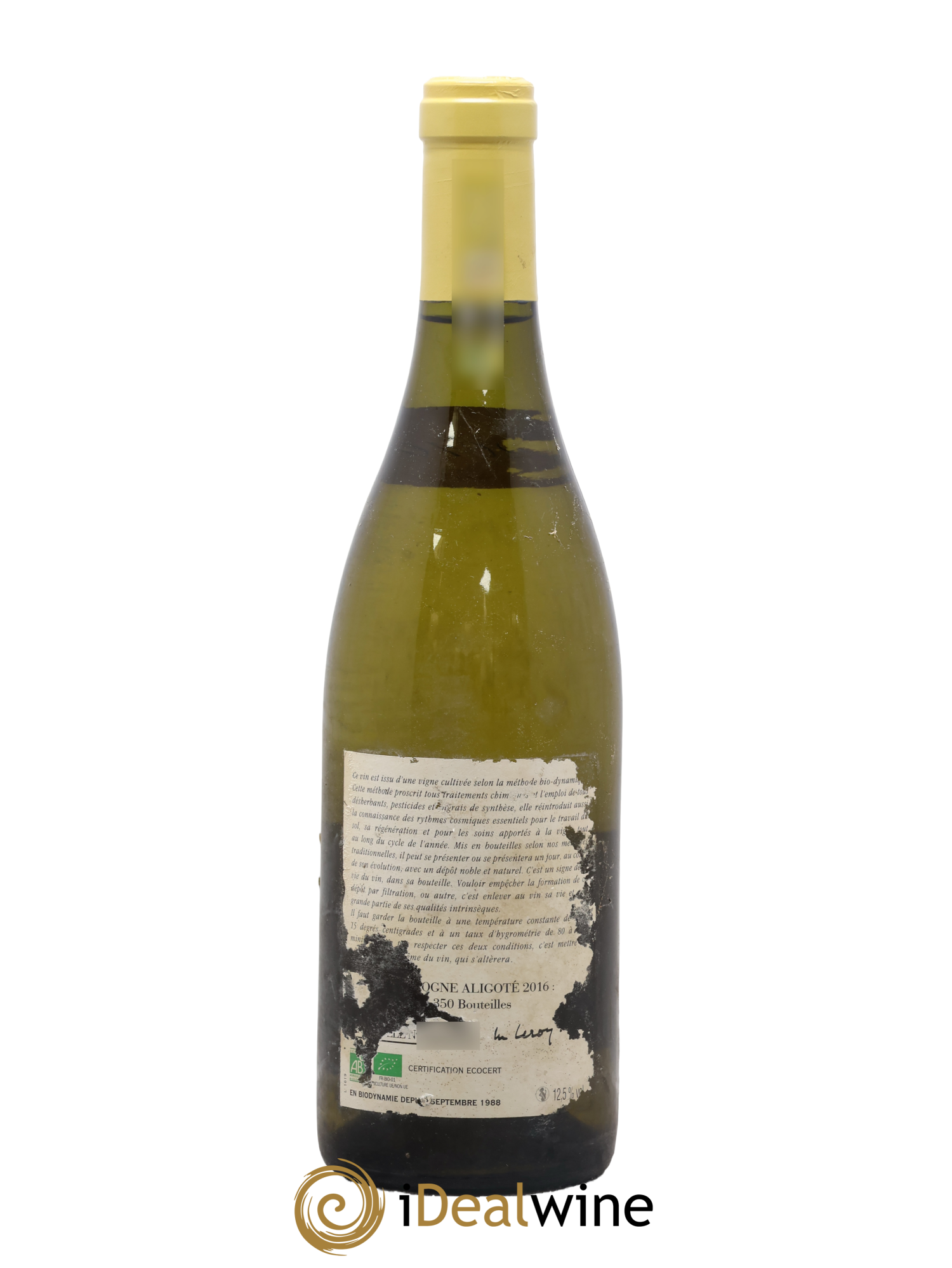 Bourgogne Aligoté Leroy (Domaine) 2016 - Lot de 1 bouteille - 1
