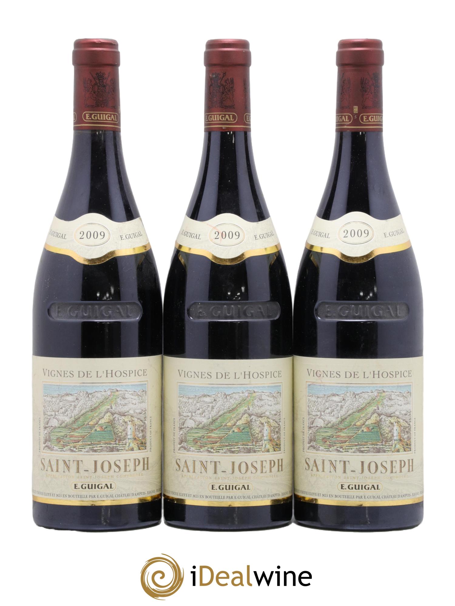 Saint-Joseph Vignes de l'Hospice Guigal  2009 - Lot de 3 bouteilles - 0