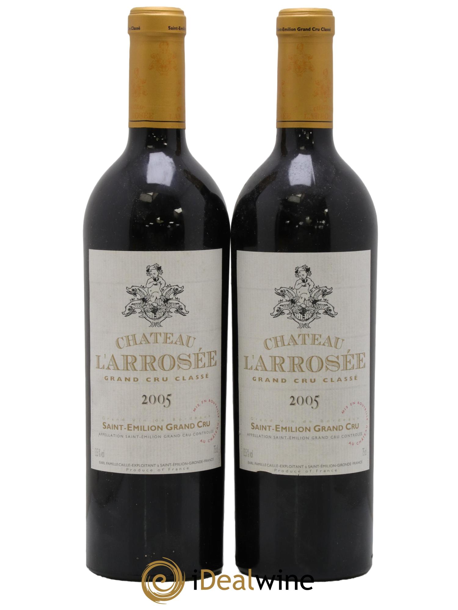 Château l' Arrosée Grand Cru Classé 2005 - Lot de 2 bouteilles - 0