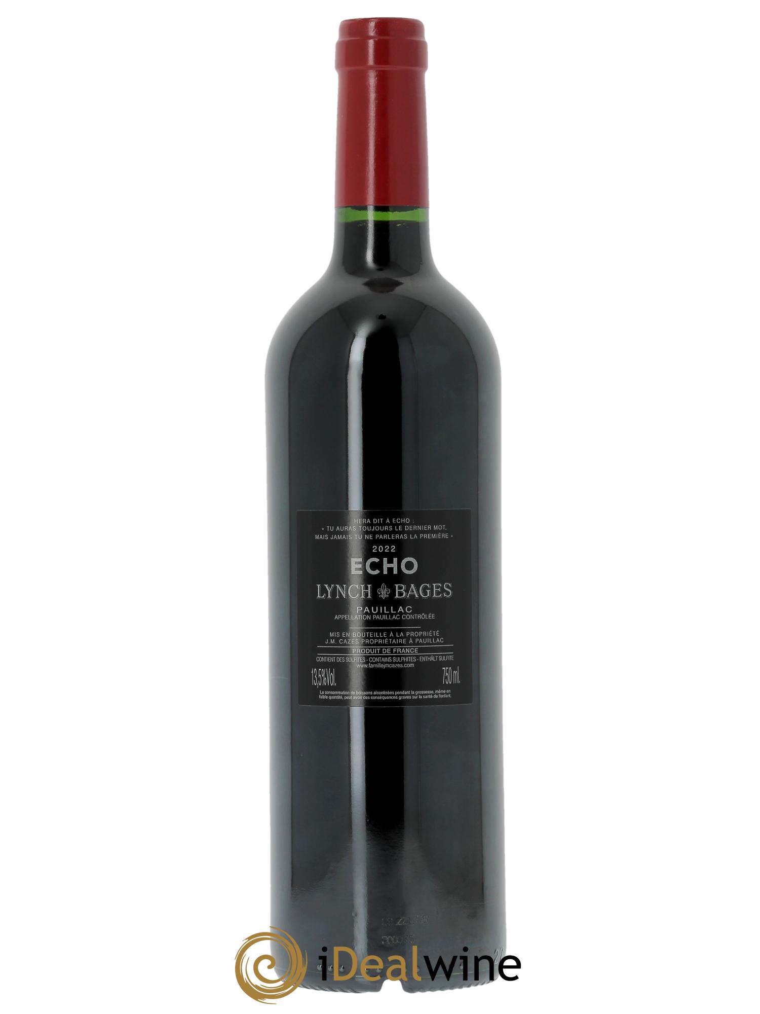 Echo de Lynch Bages Second Vin (CBO à partir de 6 bts) 2022 - Lot de 1 bouteille - 1