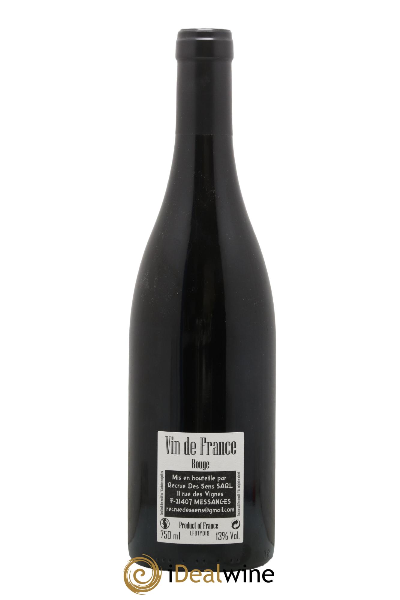 Vin de France Les Fleurs de BT Recrue des Sens Yann Durieux 2018 - Lot de 1 bouteille - 1