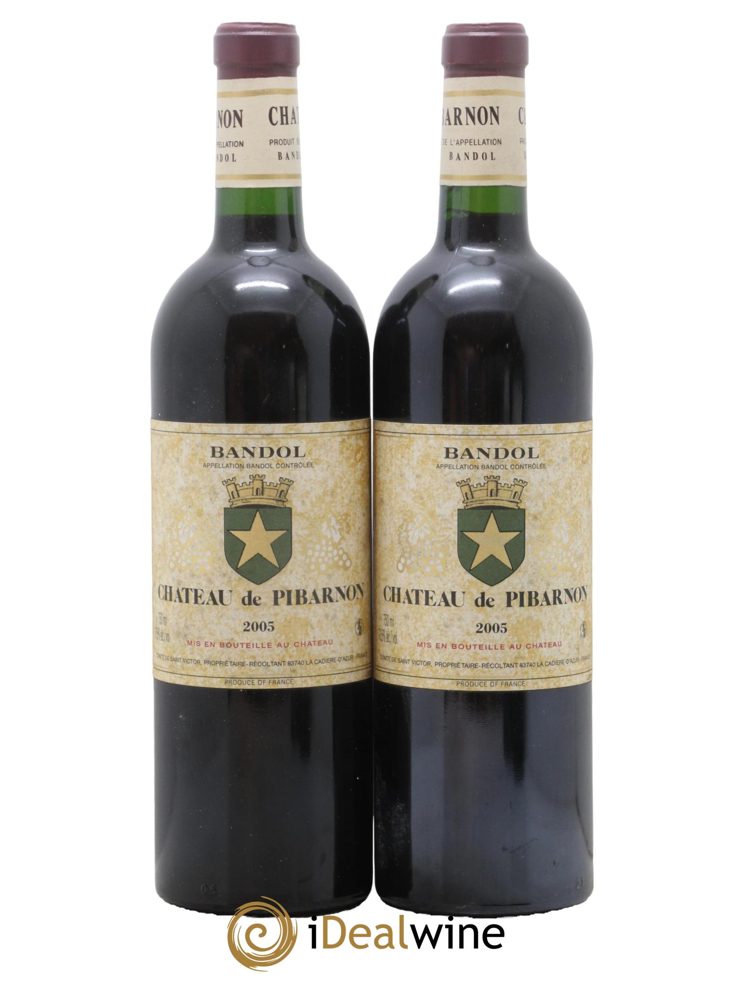 Bandol Château de Pibarnon Comte de Saint-Victor 2005 - Lot de 2 bouteilles - 0