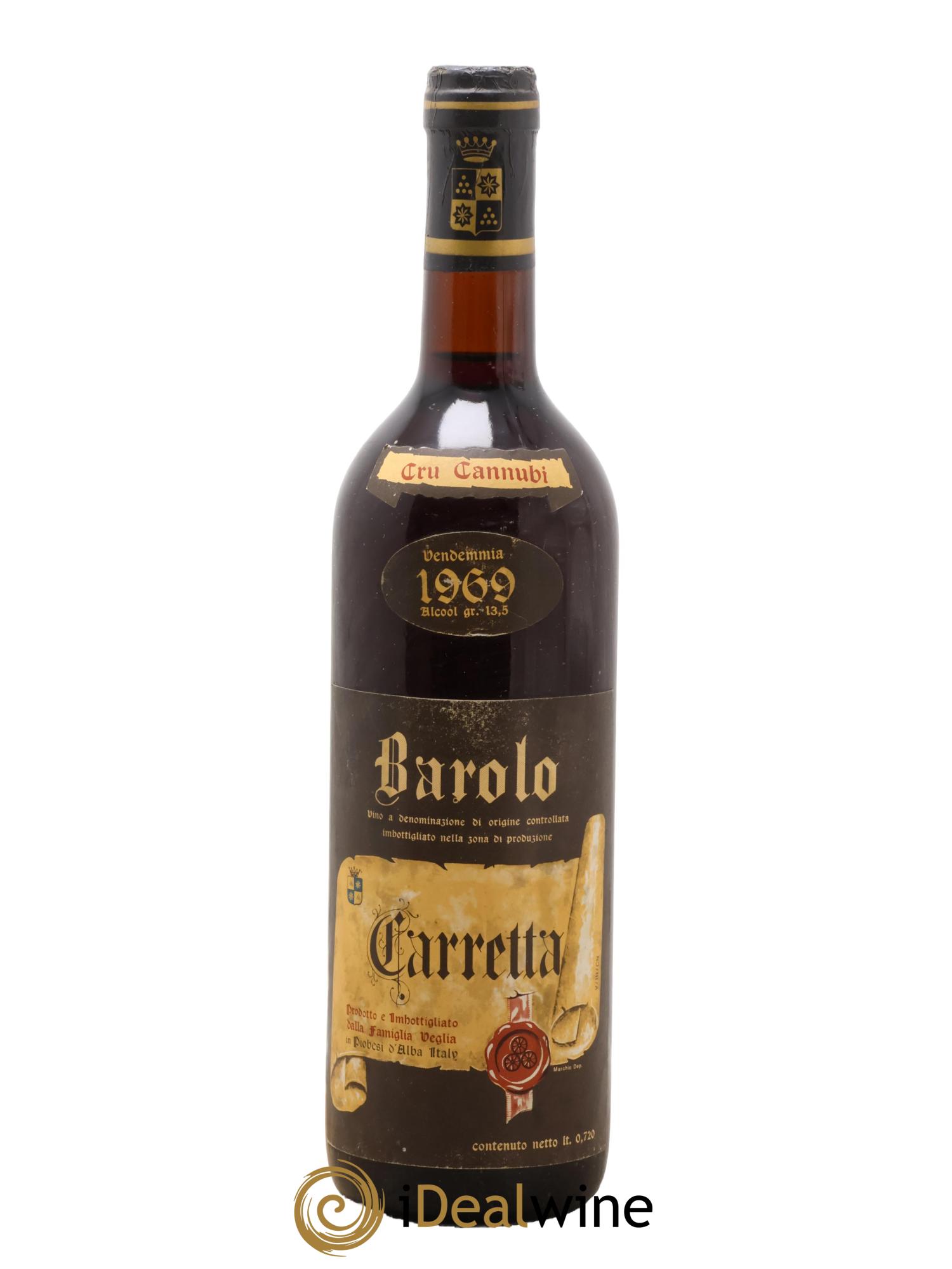 Barolo Carreta Riserva Cannubi 1969 - Posten von 1 Flasche - 0