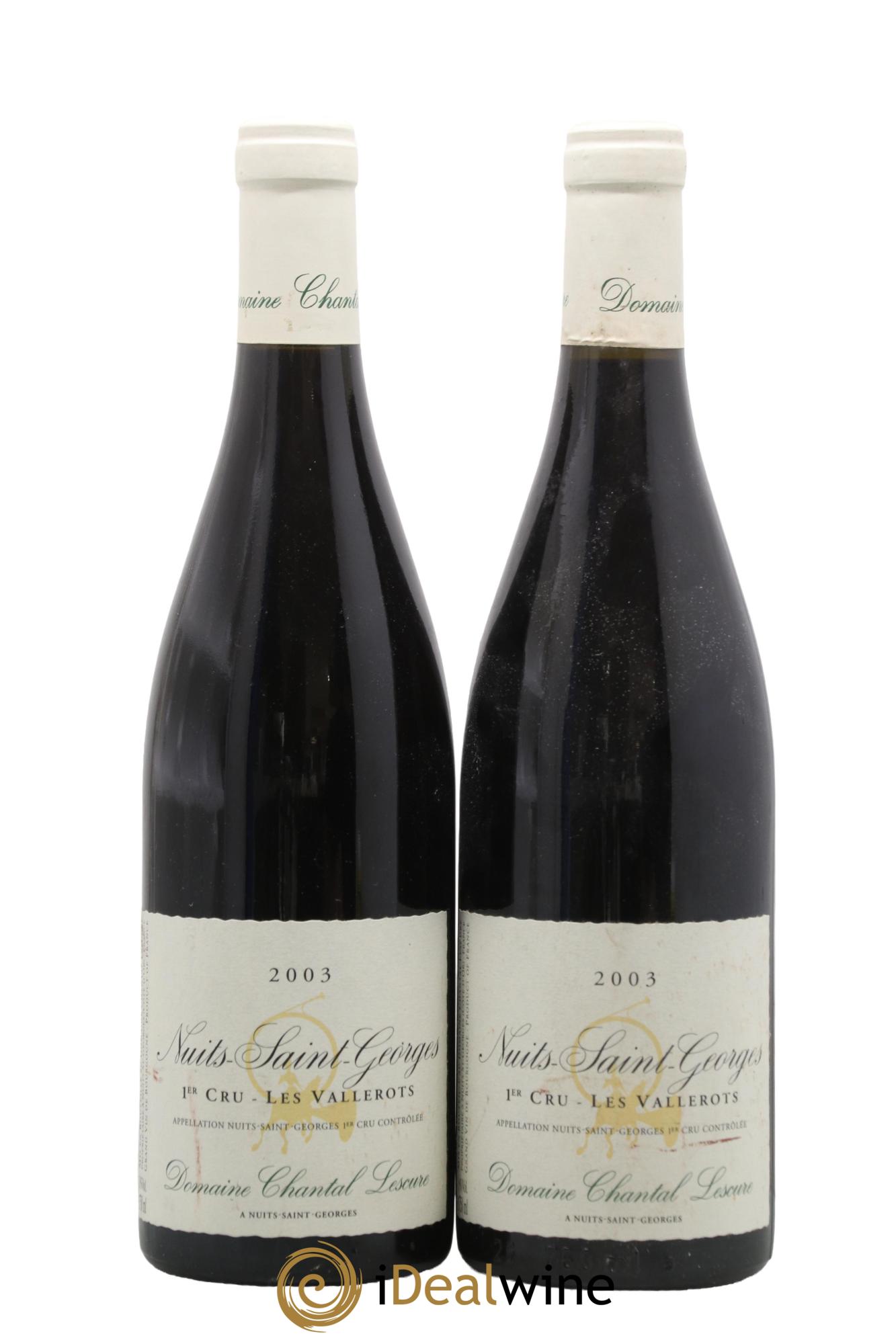 Nuits-Saint-Georges 1er Cru Les Vallerots Chantal Lescure 2003 - Lotto di 2 bottiglie - 0