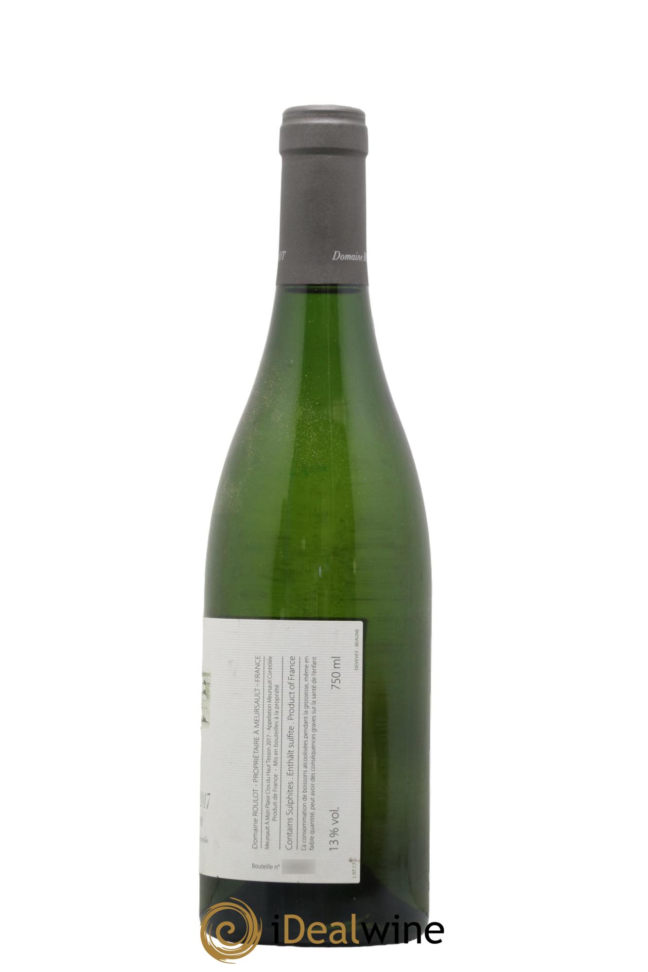 Meursault A mon plaisir Clos du Haut Tesson Roulot (Domaine) 2017 - Lot de 1 bouteille - 1