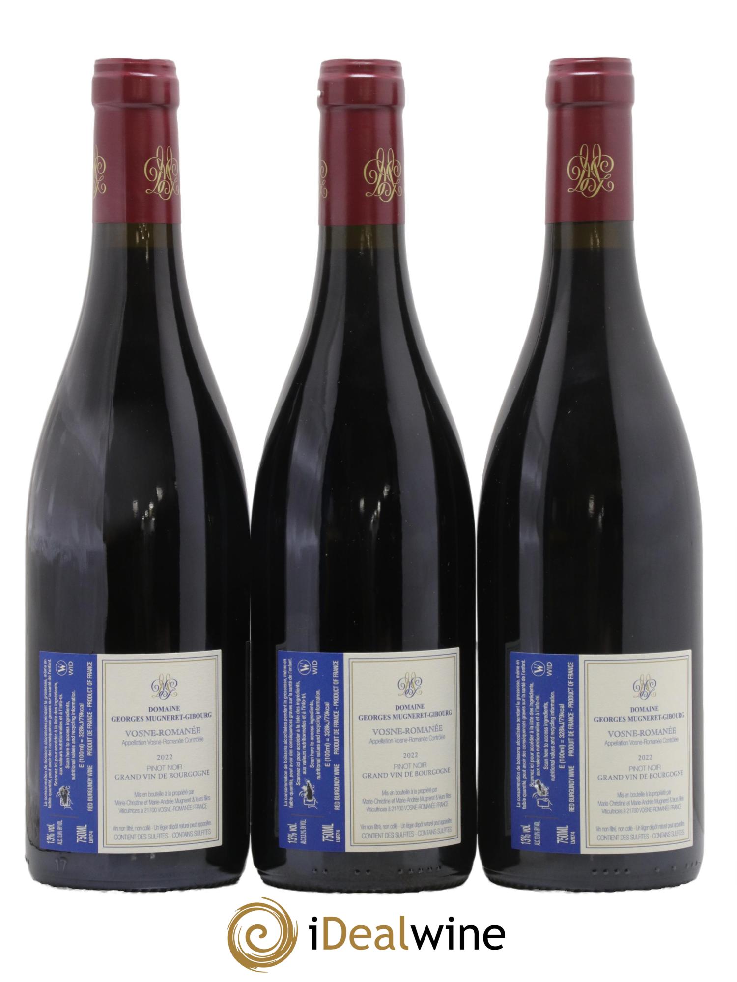 Vosne-Romanée Mugneret-Gibourg (Domaine) 2022 - Lotto di 3 bottiglie - 1