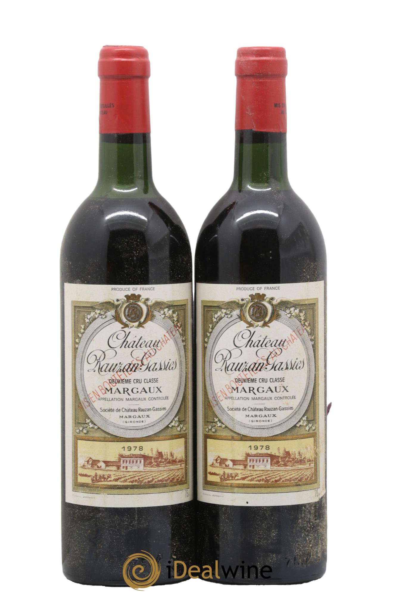 Château Rauzan-Gassies 2ème Grand Cru Classé 1978 - Lot of 2 bottles - 0