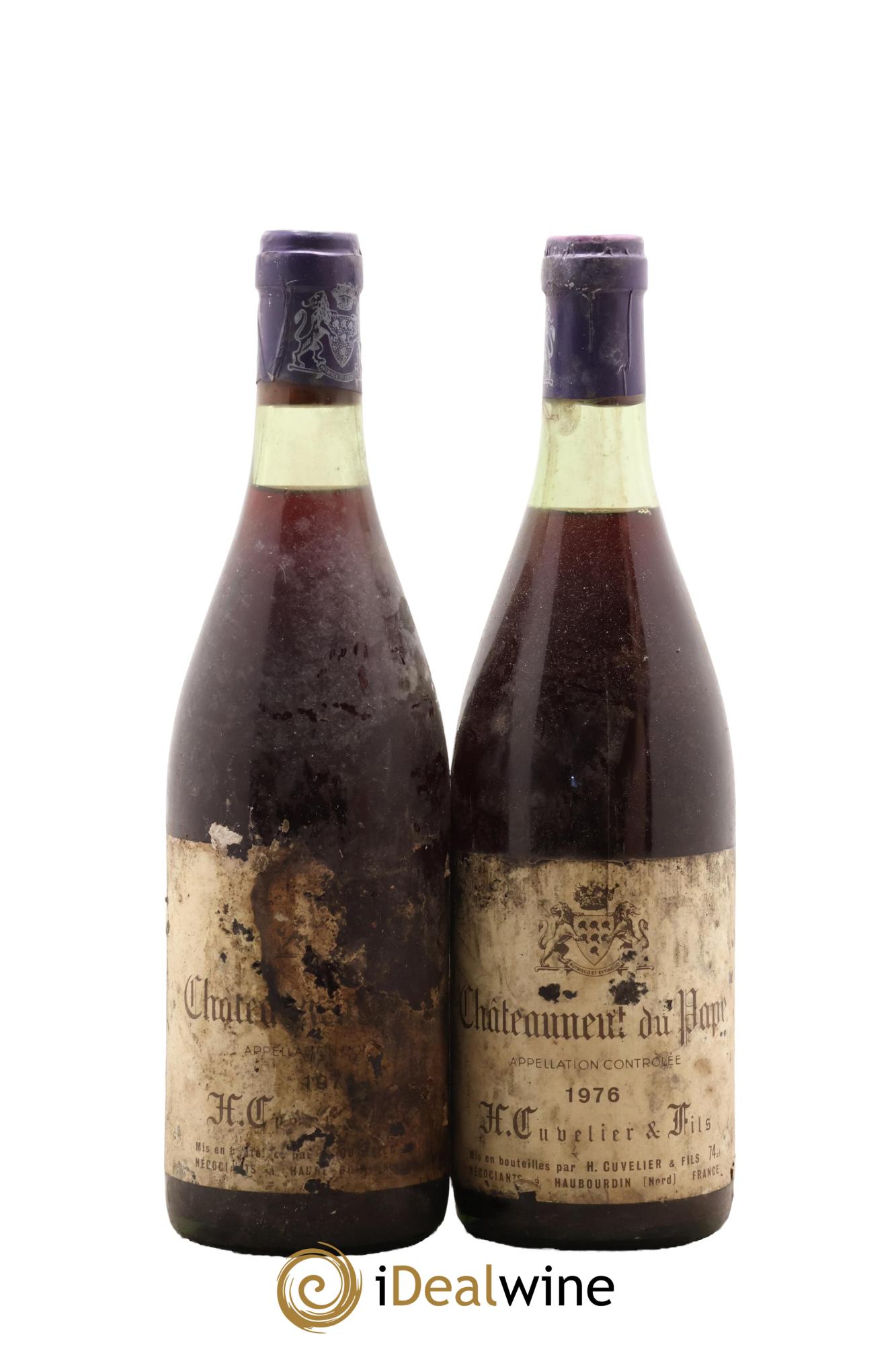 Châteauneuf-du-Pape Cuvelier 1976 - Lot de 2 bouteilles - 0