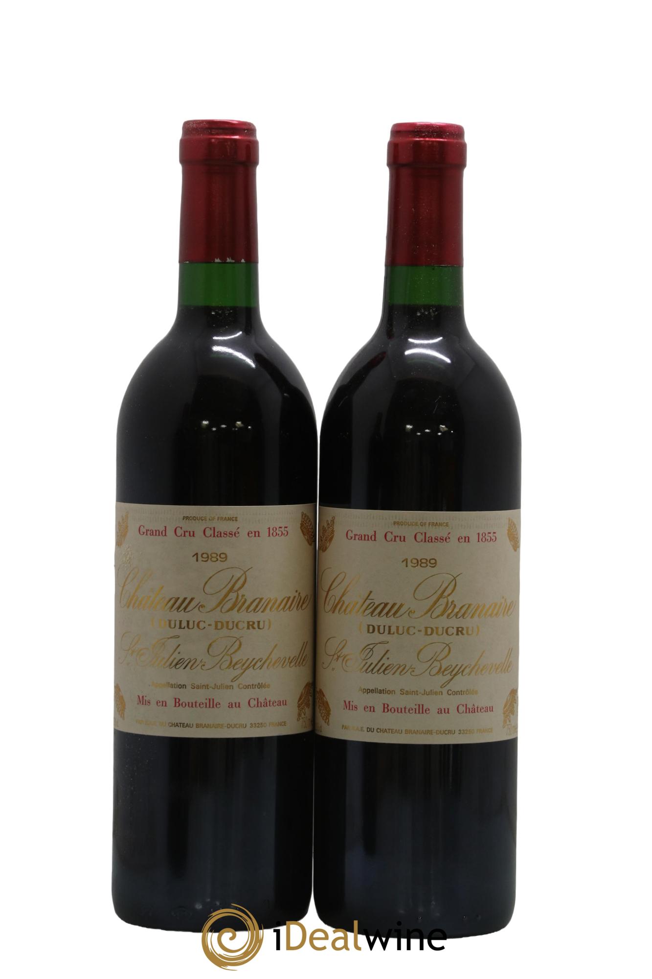 Château Branaire Ducru 4ème Grand Cru Classé 1989 - Posten von 2 Flaschen - 0