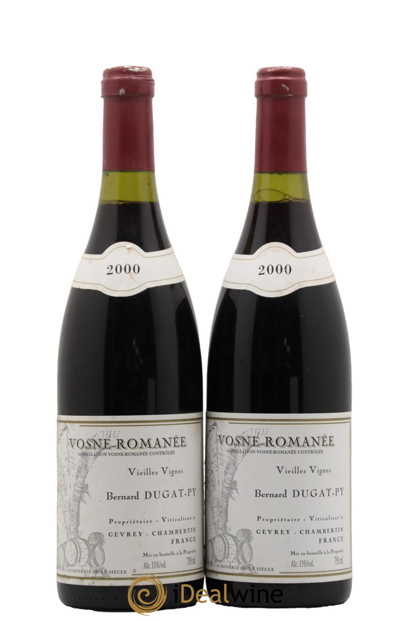 Vosne-Romanée Vieilles Vignes Dugat-Py 2000 - Lot de 2 bouteilles - 0