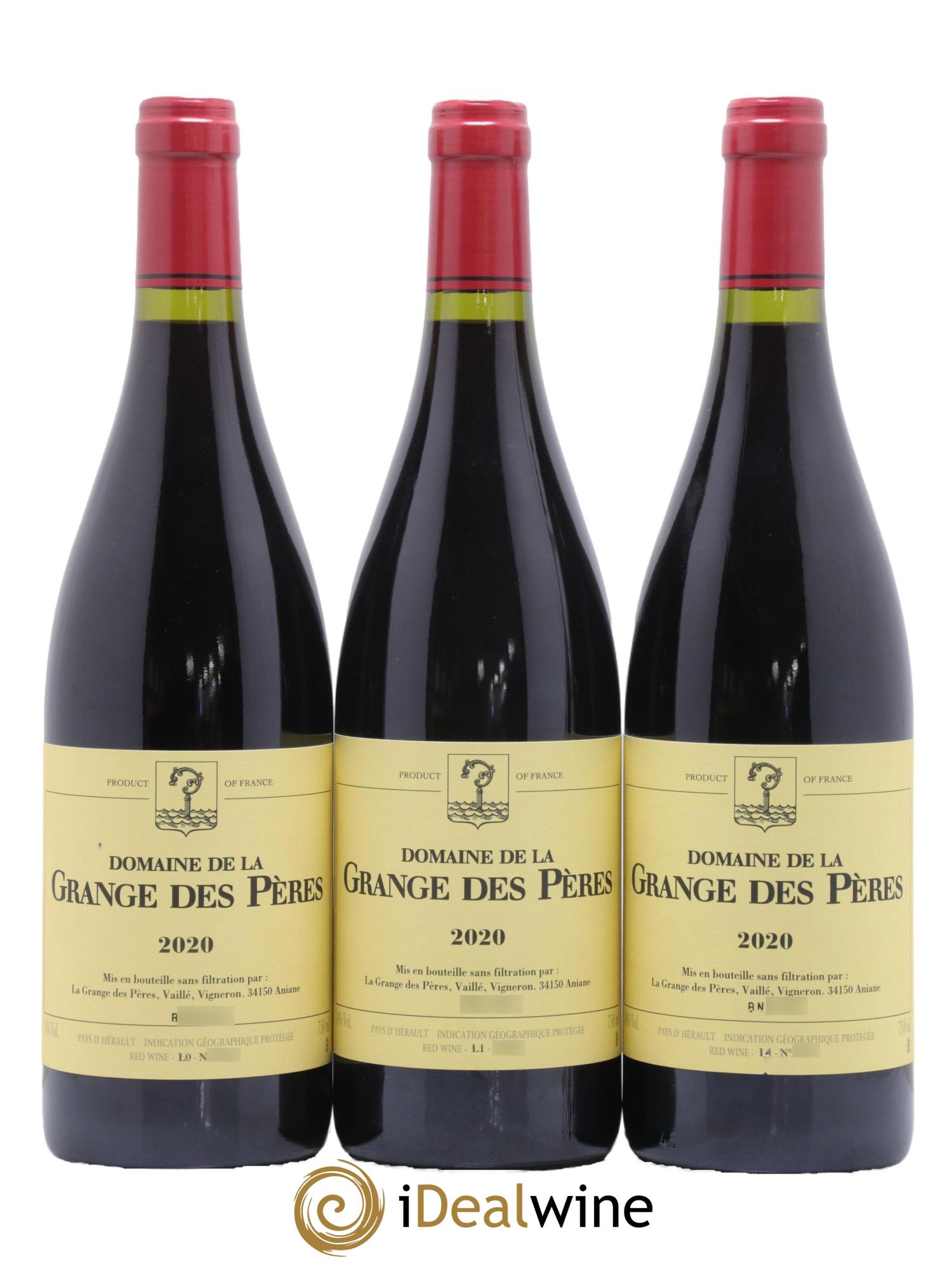 Pays d'Hérault Grange des Pères Laurent Vaillé 2020 - Lot de 3 bouteilles - 0