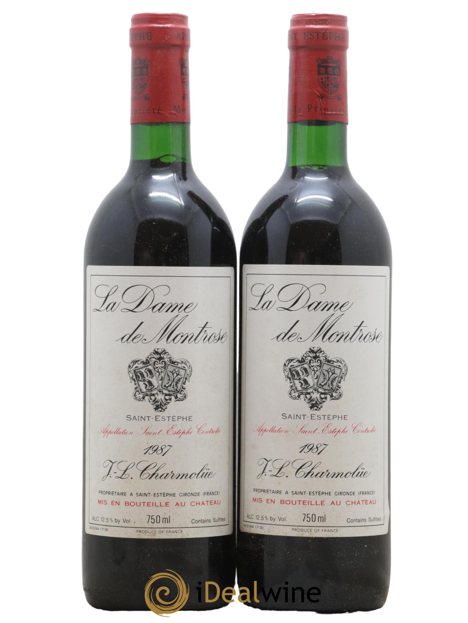 La Dame de Montrose Second Vin 1987 - Lot de 2 bouteilles - 0