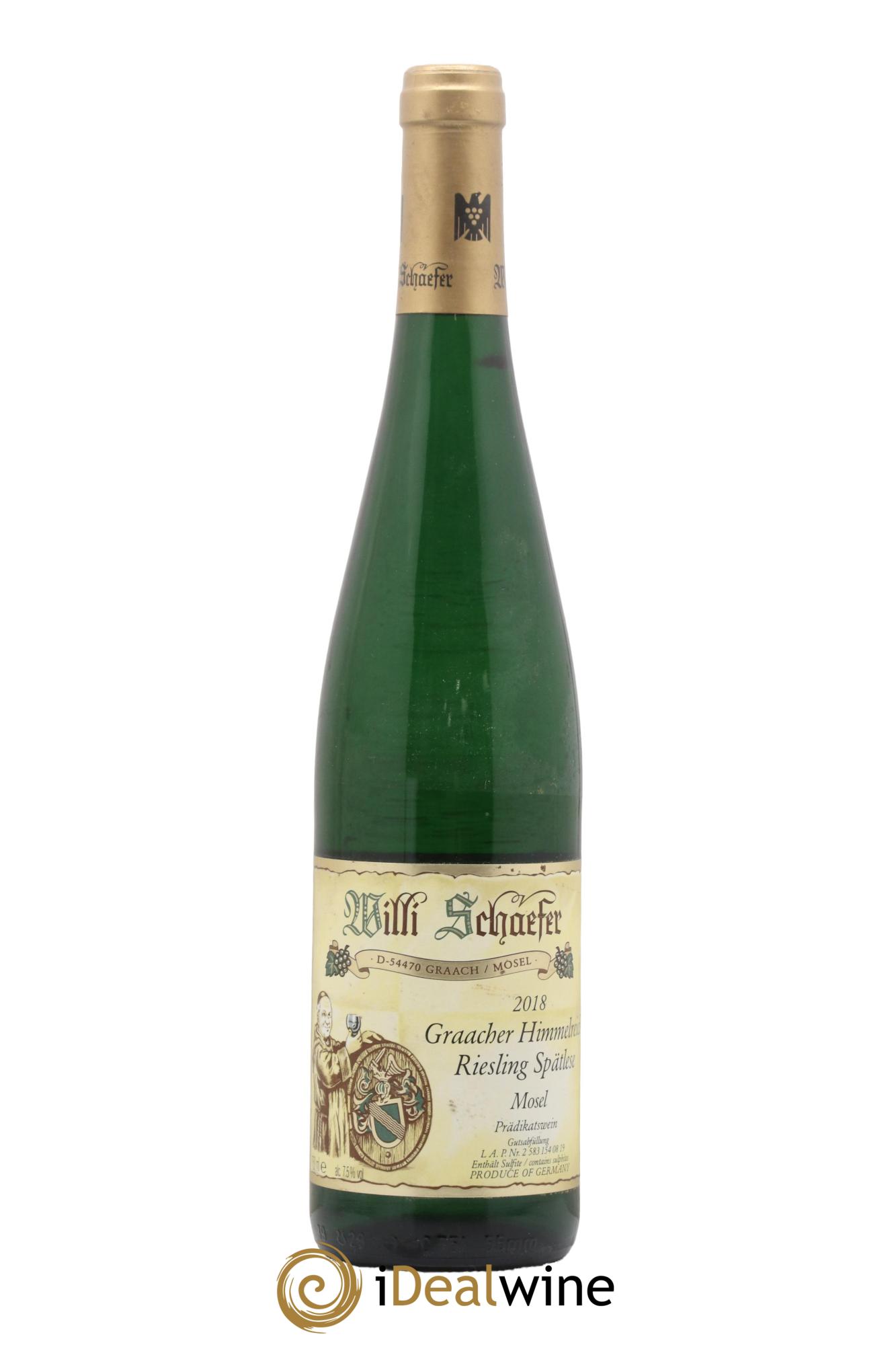 Riesling Willi Schaefer Graacher Himmelreich Spatlese 2018 - Lot de 1 bouteille - 0