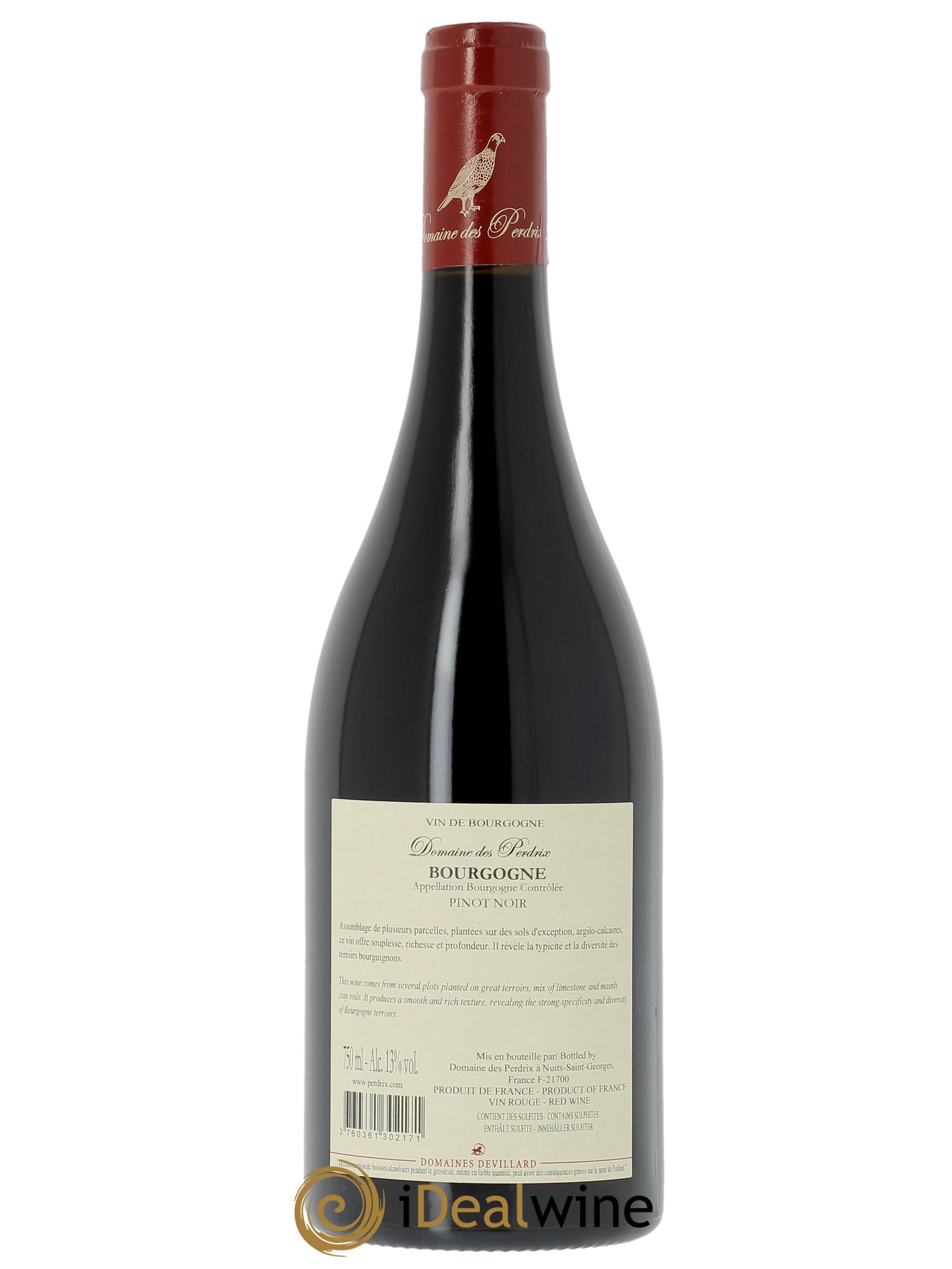 Bourgogne Pinot Noir Perdrix (Domaine des)  2023 - Lot de 1 bouteille - 1